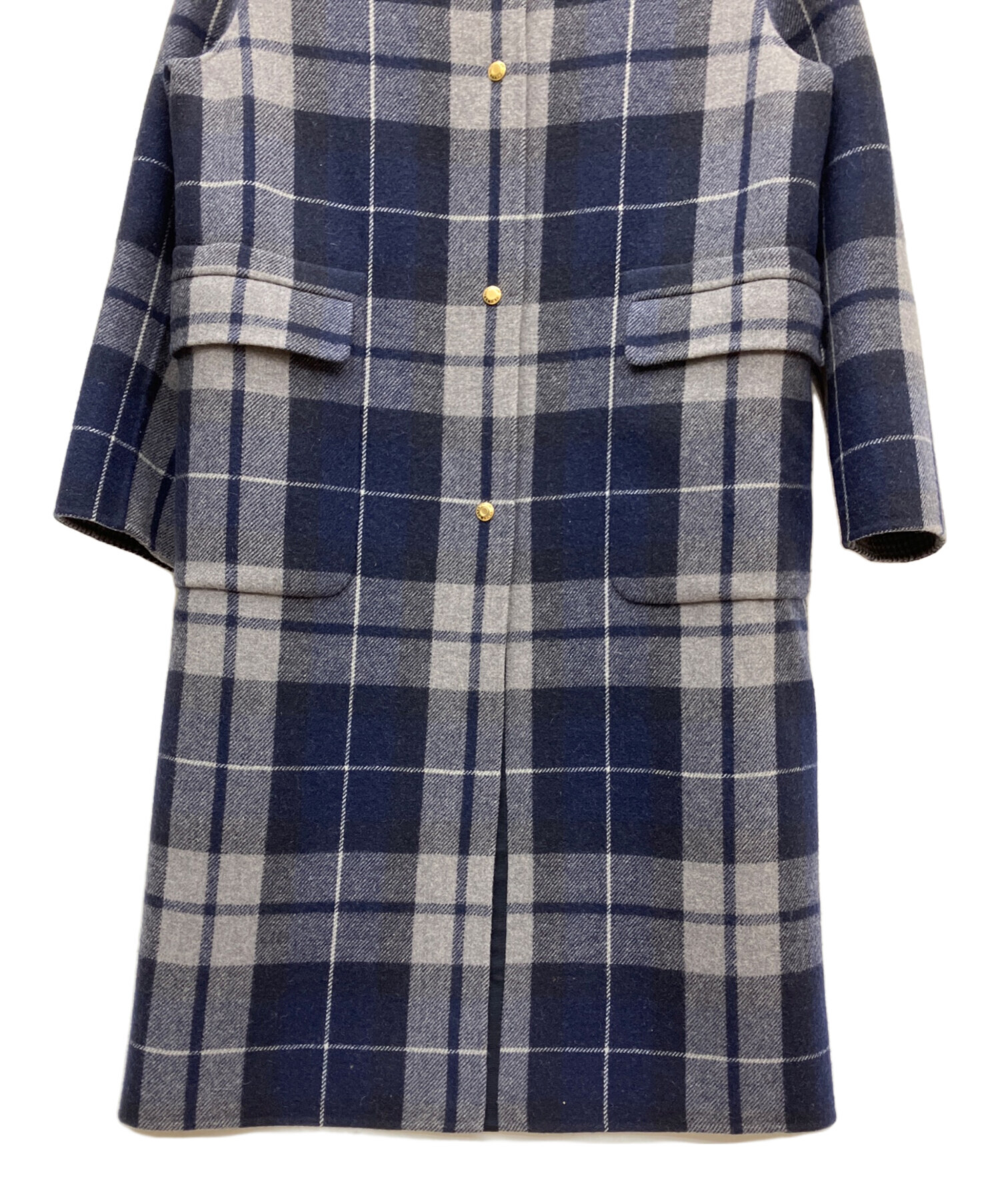 中古・古着通販】Drawer (ドゥロワー) ダブルフェイスチェックコート