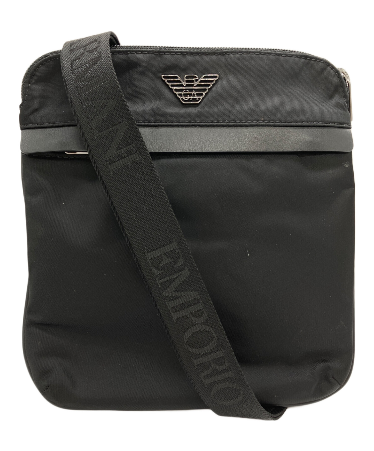 【値下げ可】エンポリオアルマーニ ショルダーバッグ ブラック 中古・古着通販】EMPORIO ARMANI (エンポリオ アルマーニ) ショルダー