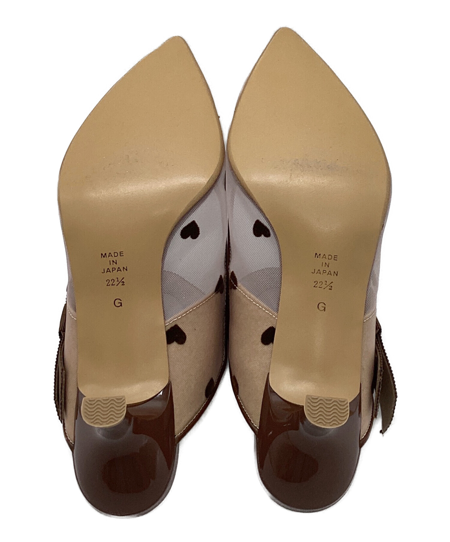 中古・古着通販】DIANA (ダイアナ) Sheer＆Heart ミュール ベージュ