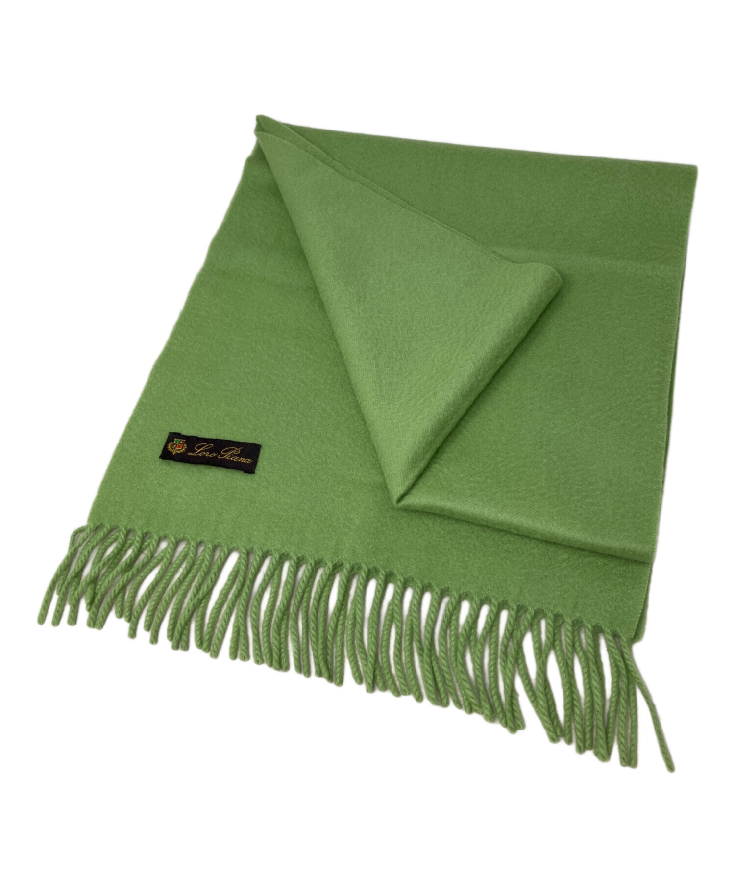 LoroPiana ロロピアーナ　マフラー　カシミヤ　グリーン 中古・古着通販】LORO PIANA (ロロピアーナ) カシミヤマフラー
