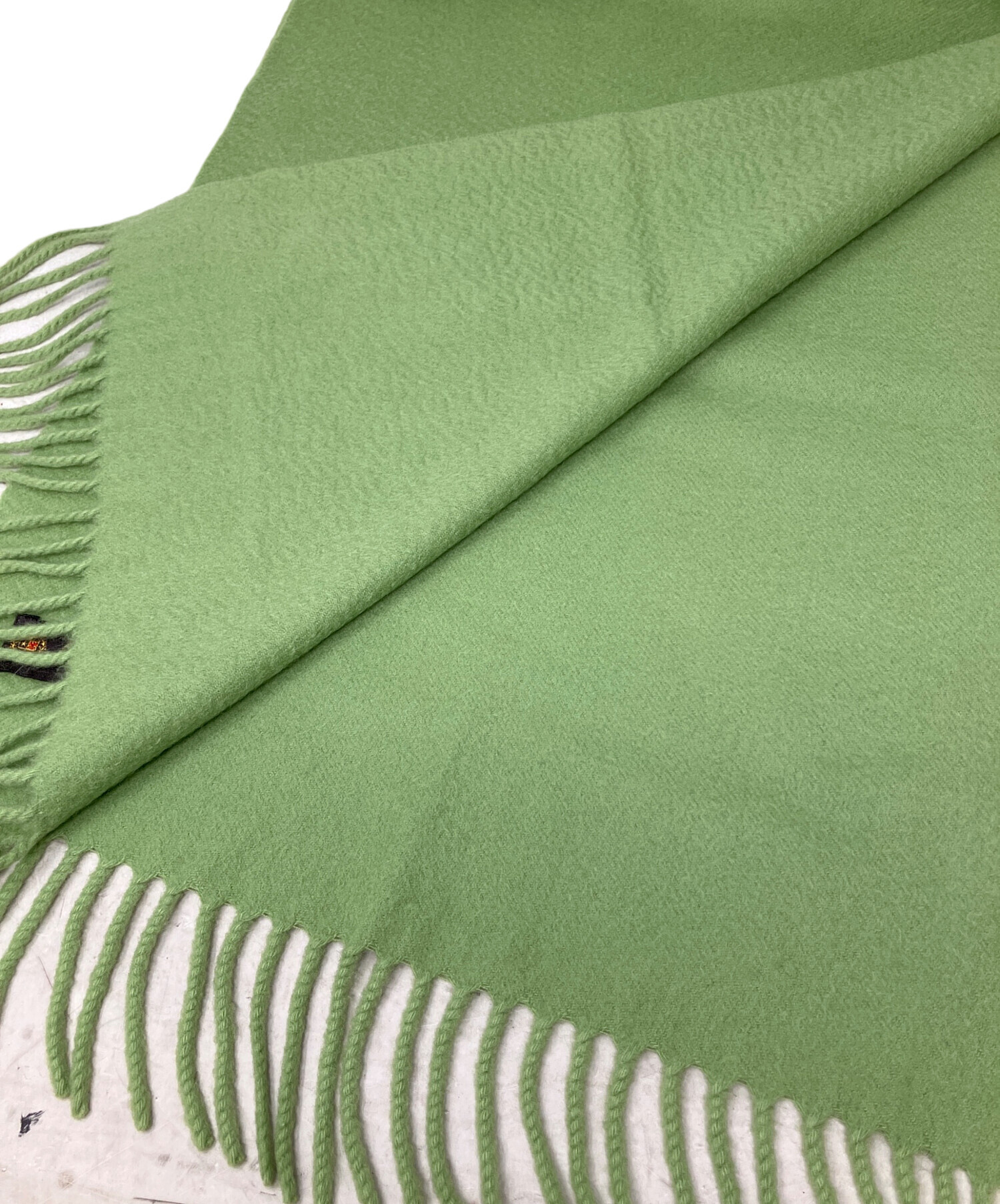 LoroPiana ロロピアーナ　マフラー　カシミヤ　グリーン 中古・古着通販】LORO PIANA (ロロピアーナ) カシミヤマフラー