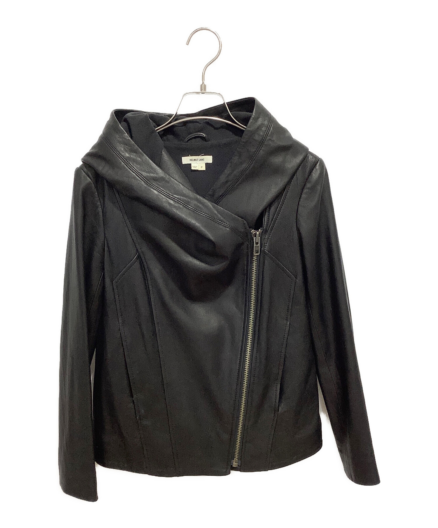 HALMUT LANG hooded leather ヘルムートラング　レザー 中古・古着通販】HELMUT LANG (ヘルムートラング) HOODED LTH JK