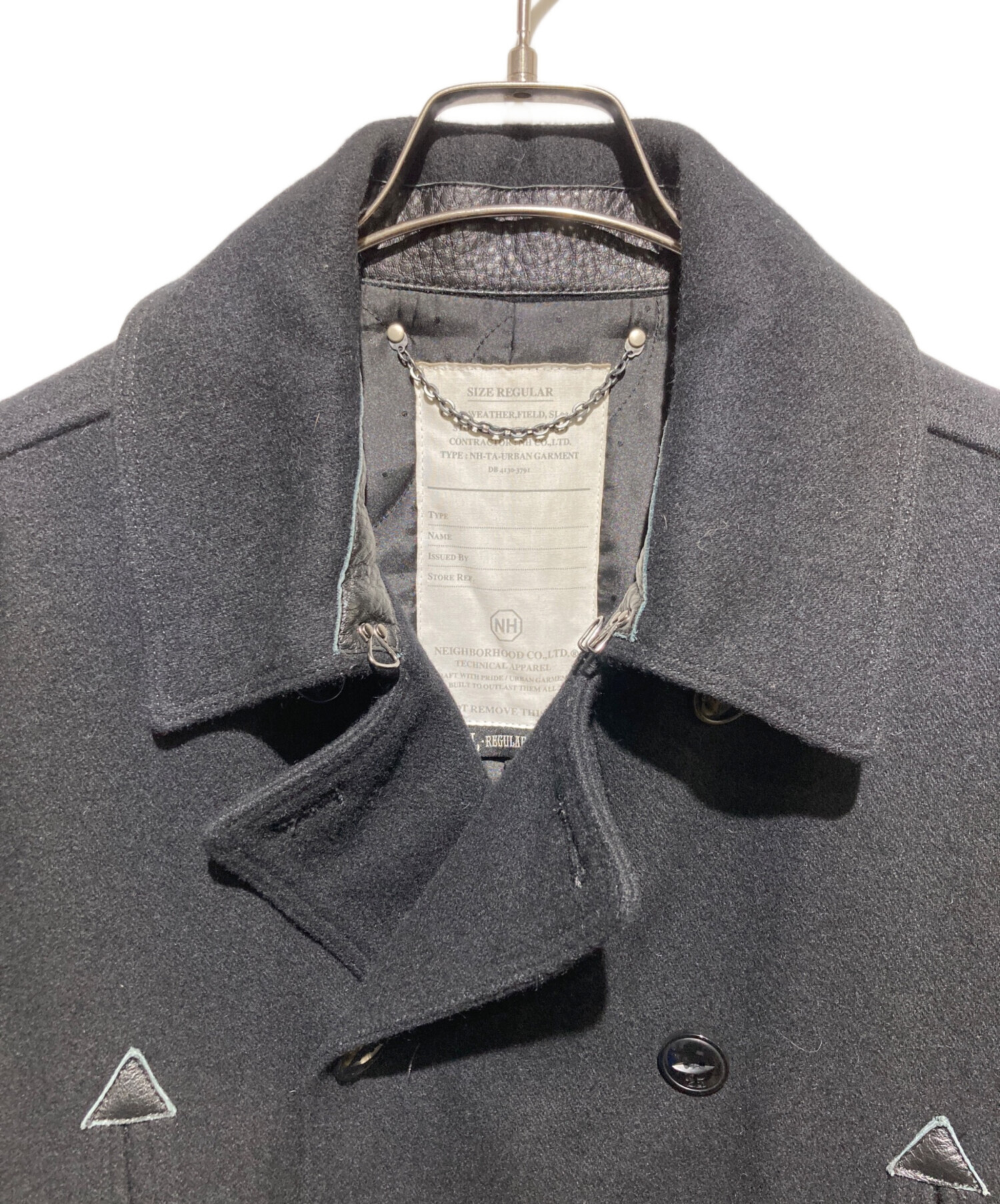 中古・古着通販】NEIGHBORHOOD (ネイバーフッド) Pコート ブラック