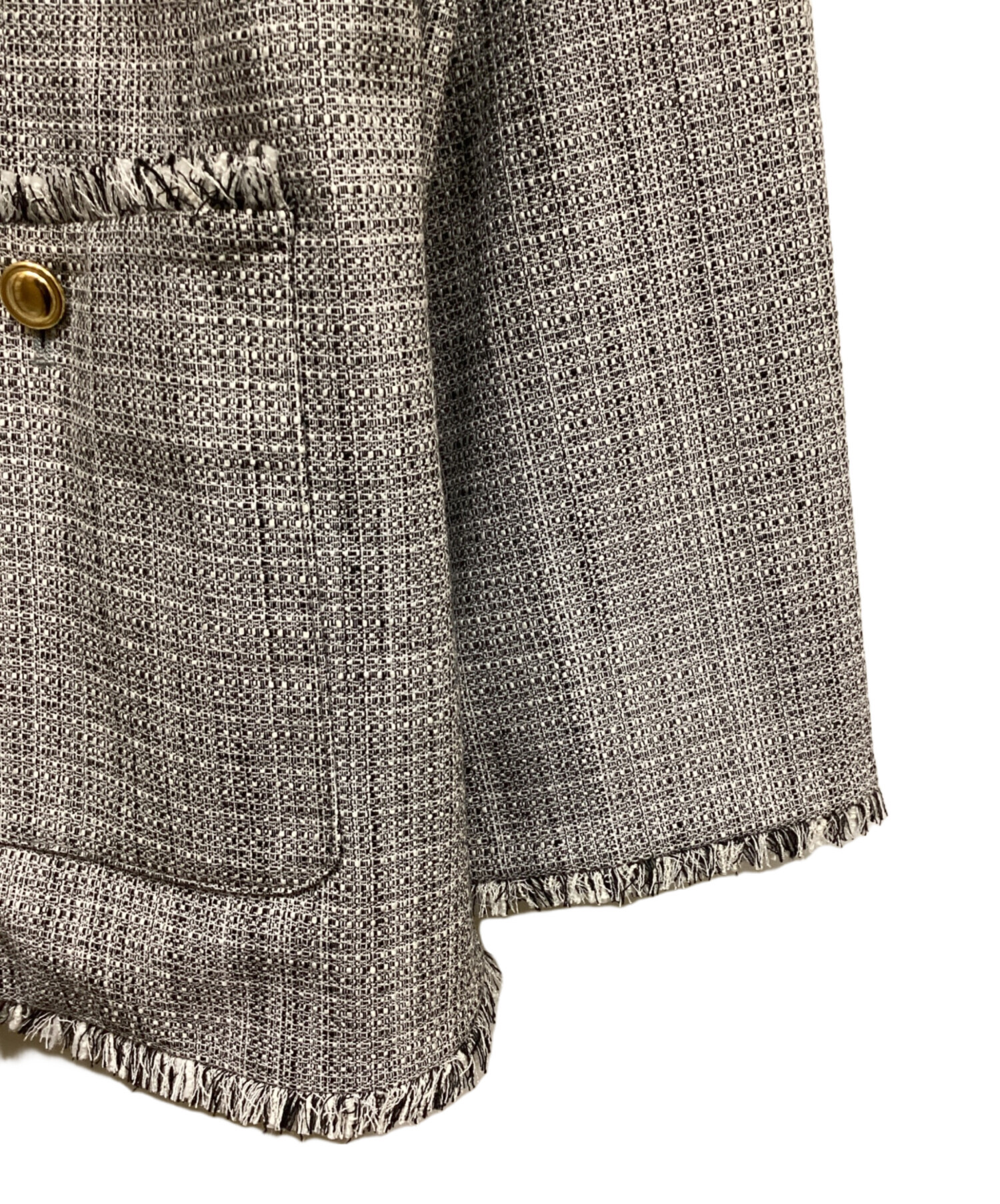 中古・古着通販】PLST (プラステ) ツイードメタルボタンジャケット