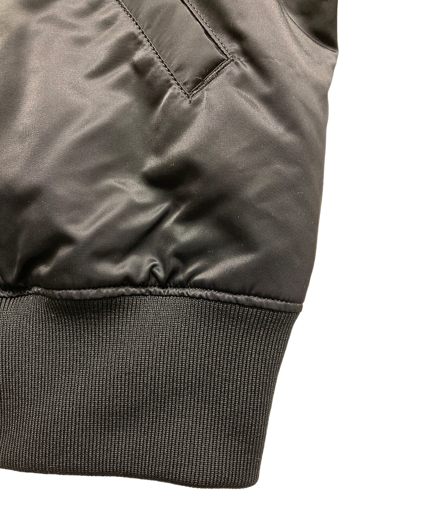 中古・古着通販】HYKE (ハイク) TYPE MA-1 JACKET ブラック サイズ:3