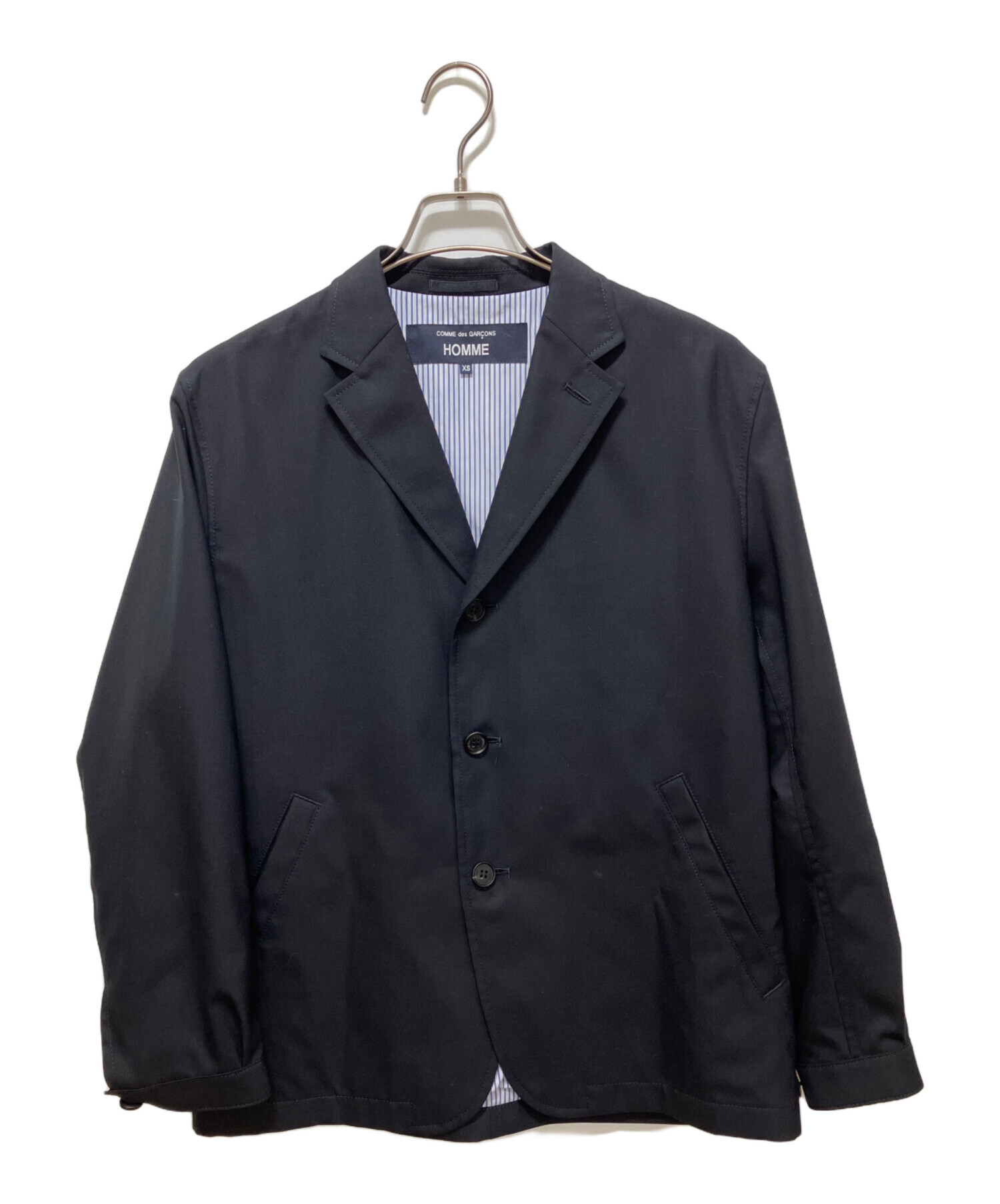 【baho306】コムデギャルソンオム ウールトロジャケット ネイビーXS 中古・古着通販】COMME des GARCONS HOMME (コムデギャルソン オム