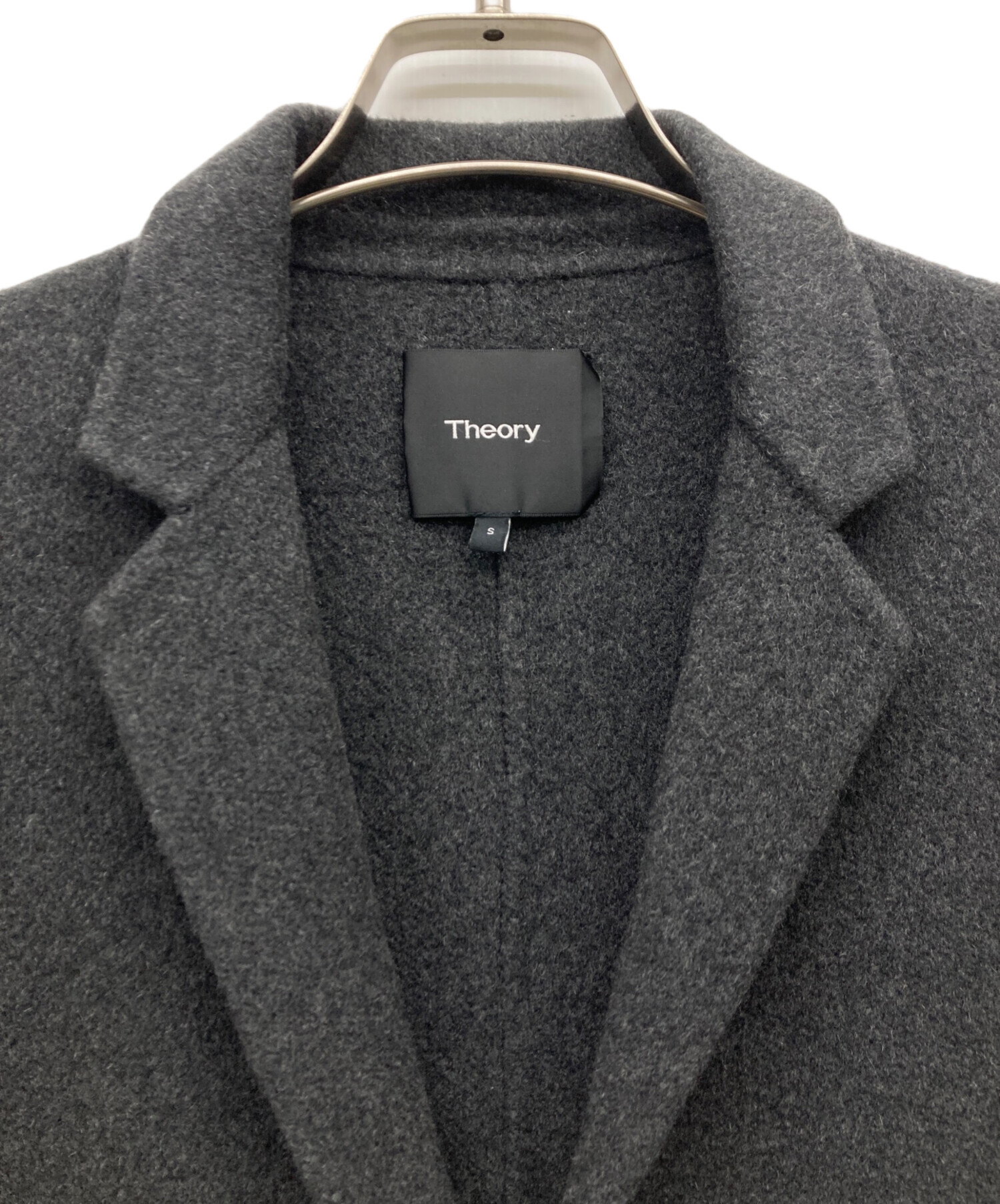 Theory カシミアコート チャコールグレー 中古・古着通販】theory (セオリー) カシミヤチェスターコート