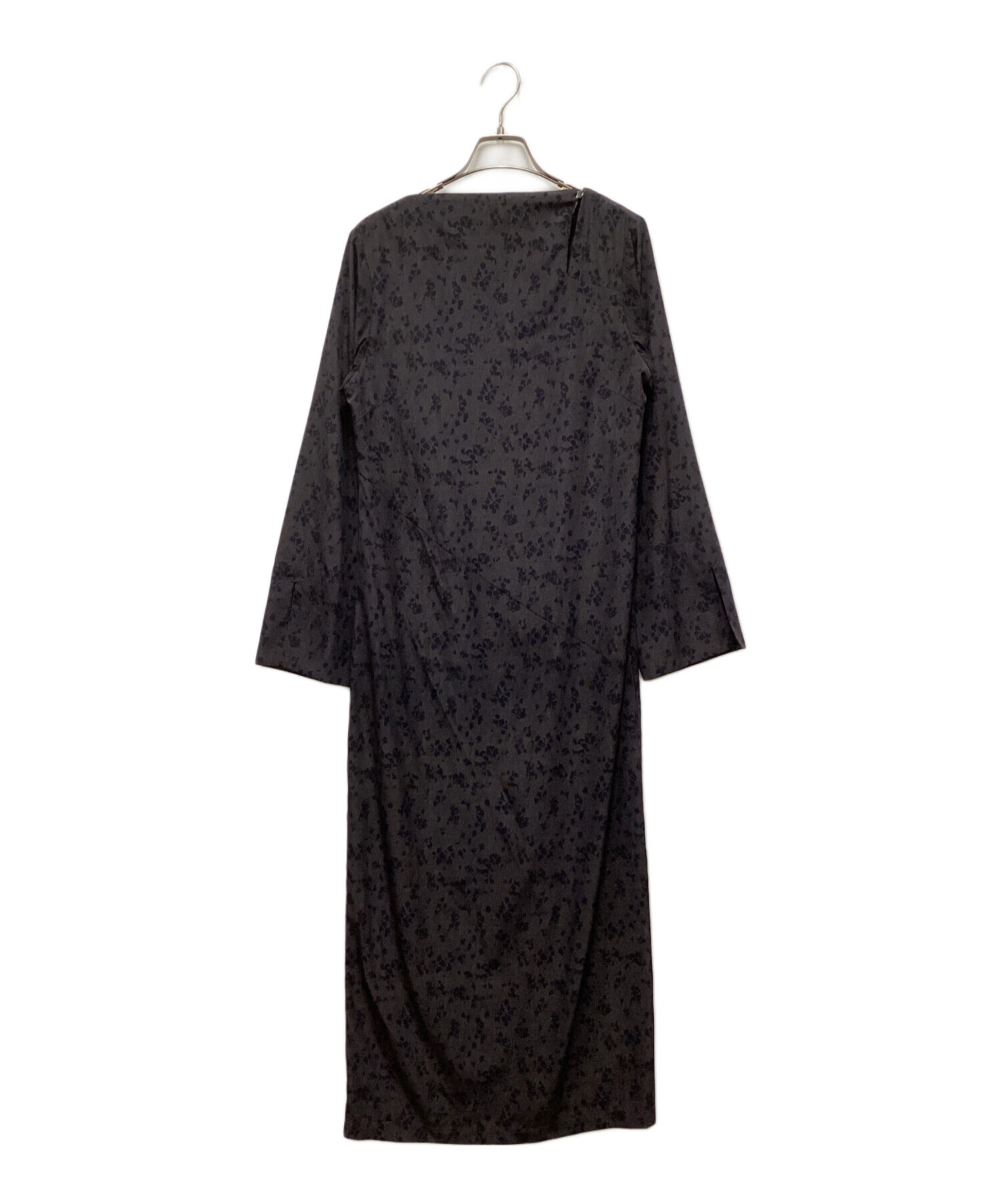 中古・古着通販】CLANE (クラネ) JACQUARD FLOWER ONE PIECE ネイビー