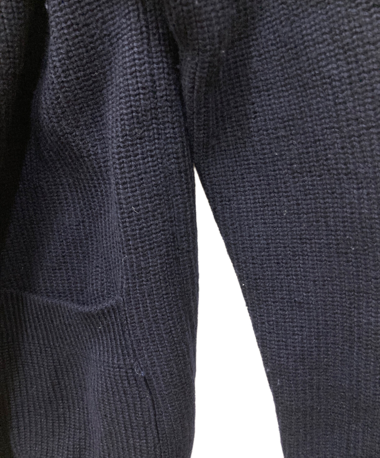 中古・古着通販】SLOANE (スローン) 7Gメリノウール畦編みジップ