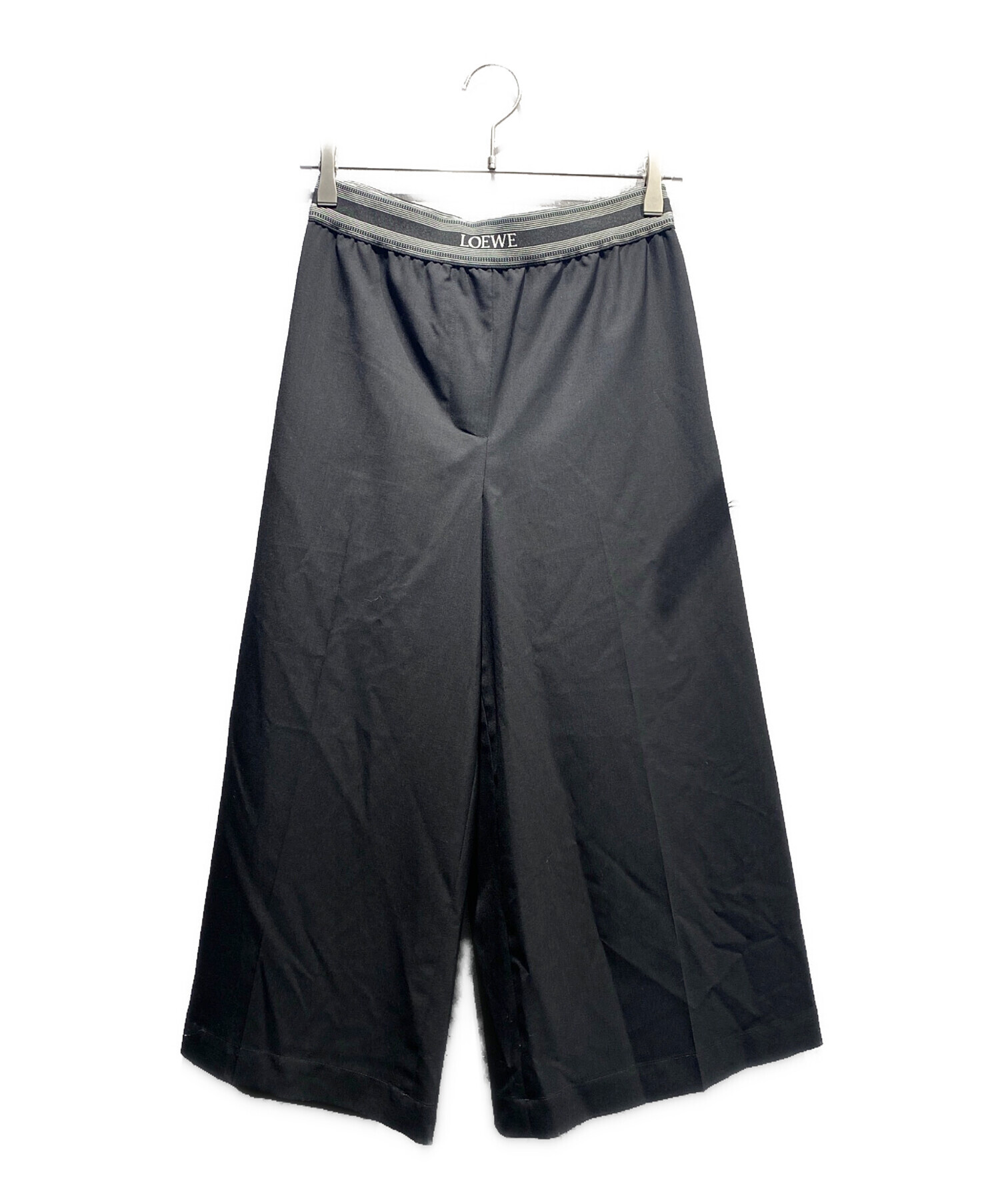 中古・古着通販】LOEWE (ロエベ) クロップドパンツ ブラック サイズ:S 