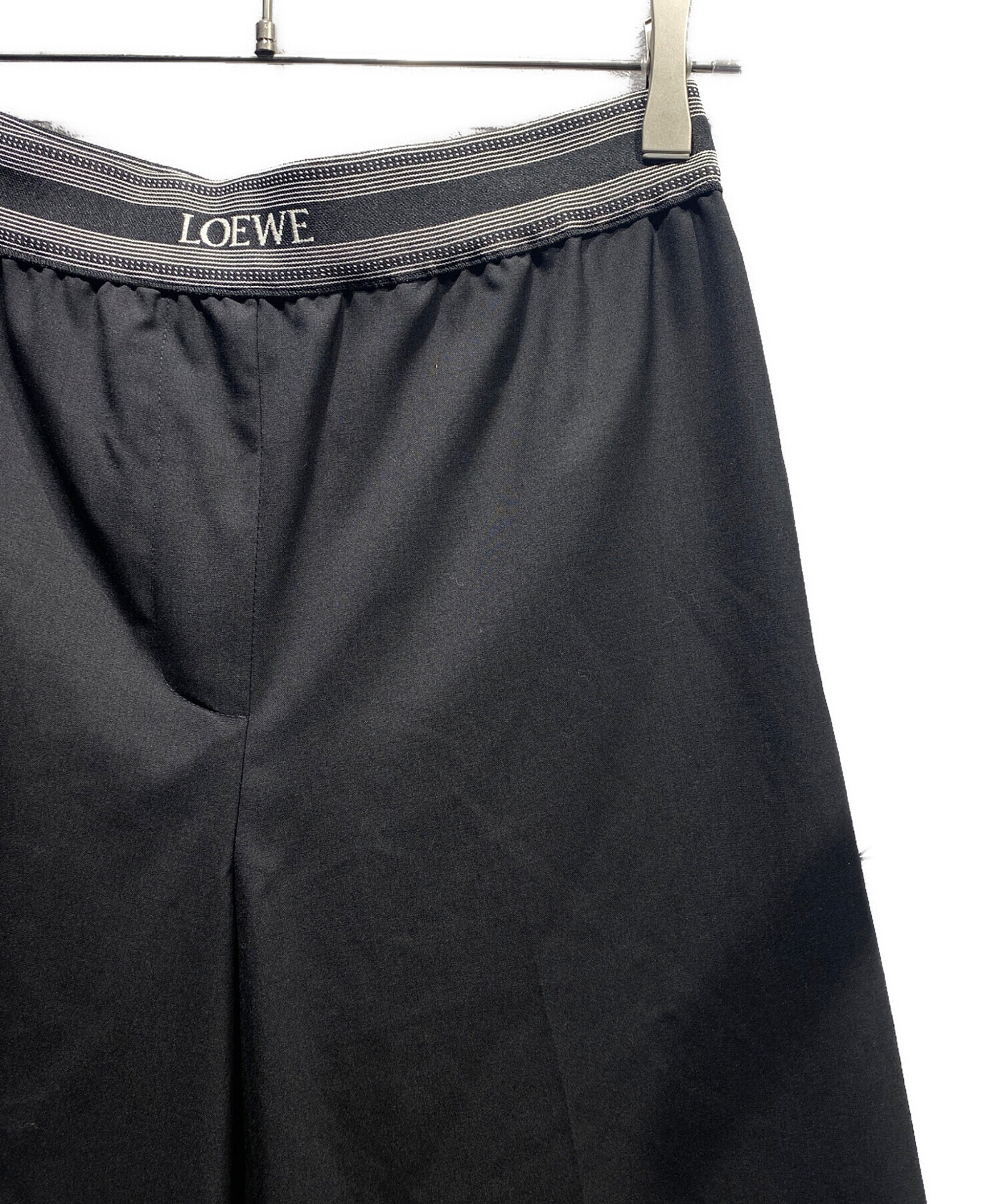 中古・古着通販】LOEWE (ロエベ) クロップドパンツ ブラック サイズ:S 