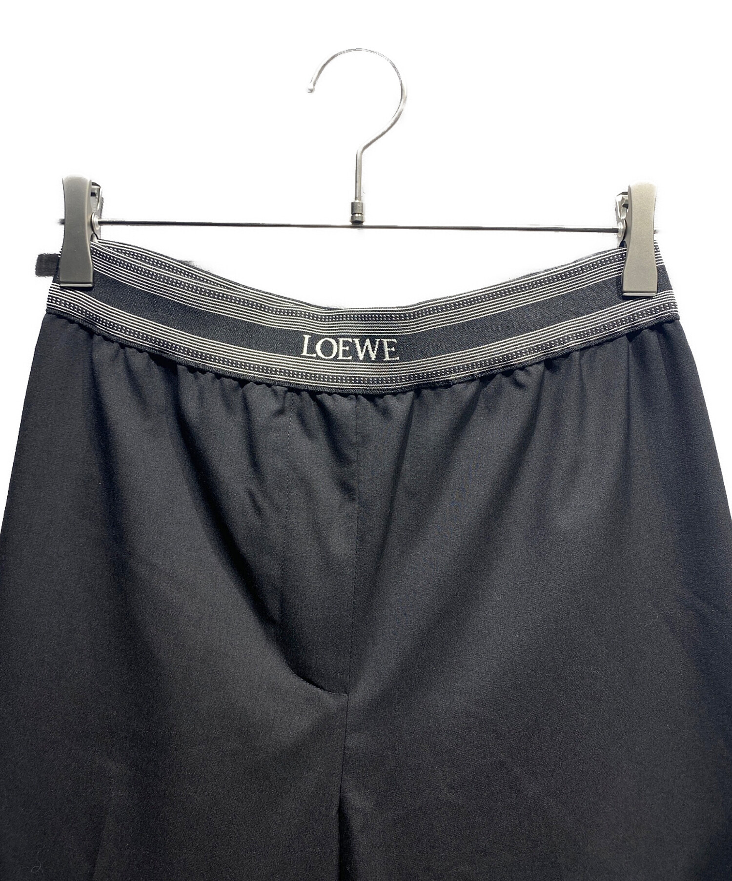中古・古着通販】LOEWE (ロエベ) クロップドパンツ ブラック サイズ:S 