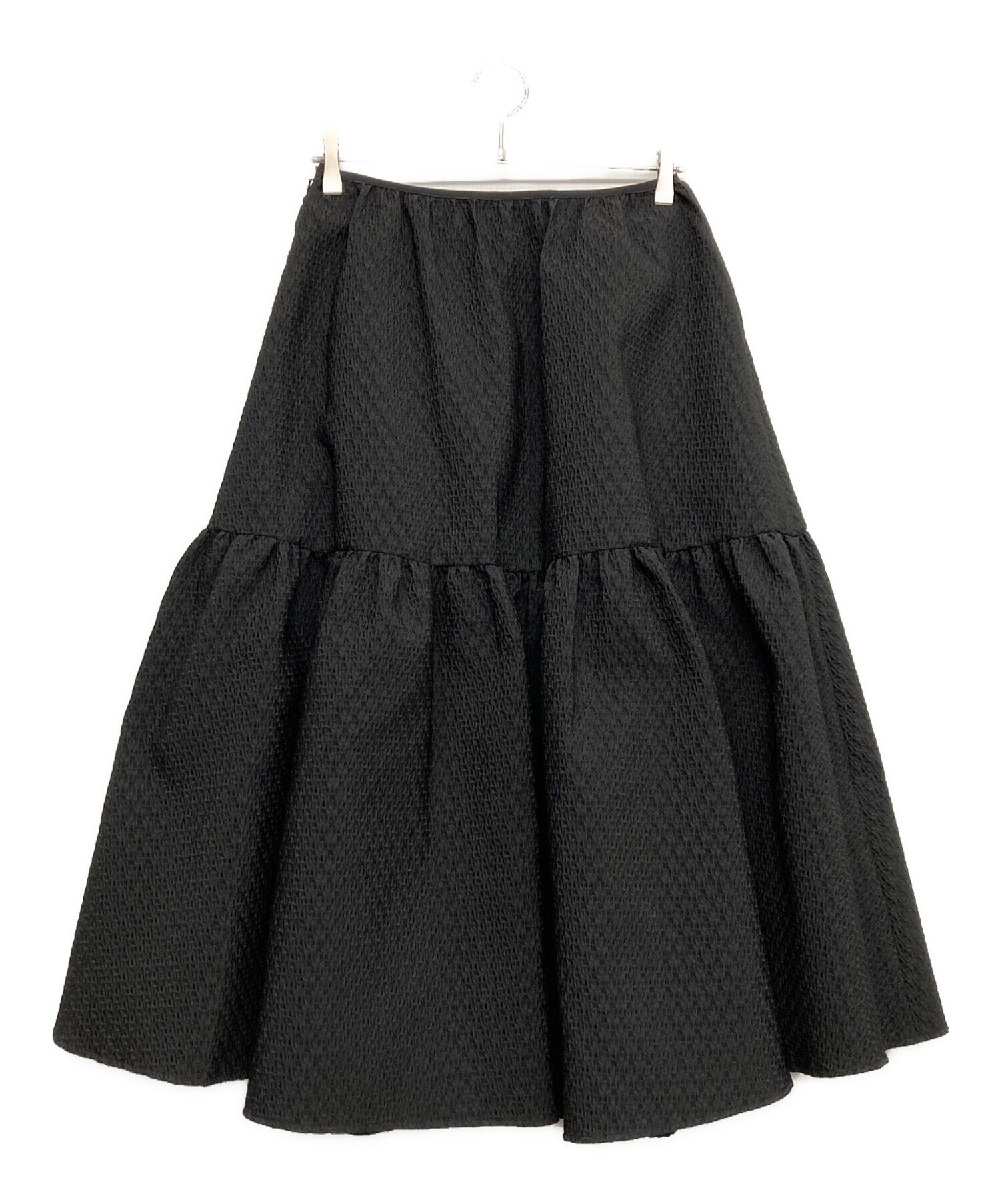 BLUELEA ジャガードスカート　BLACK38サイズ 中古・古着通販】BLUELEA (ブルレア) ジャガードスカート ブラック