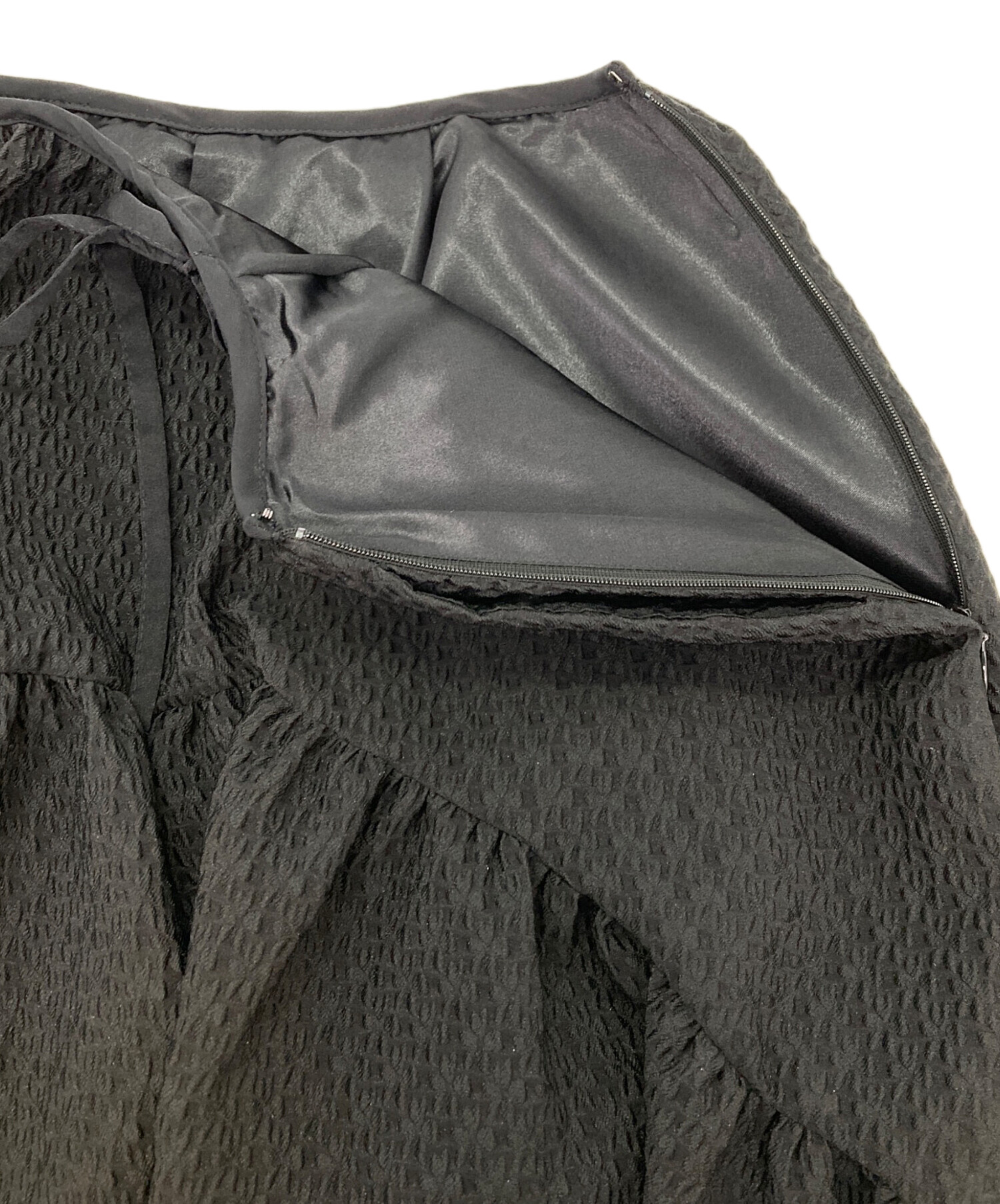 中古・古着通販】BLUELEA (ブルレア) ジャガードスカート ブラック