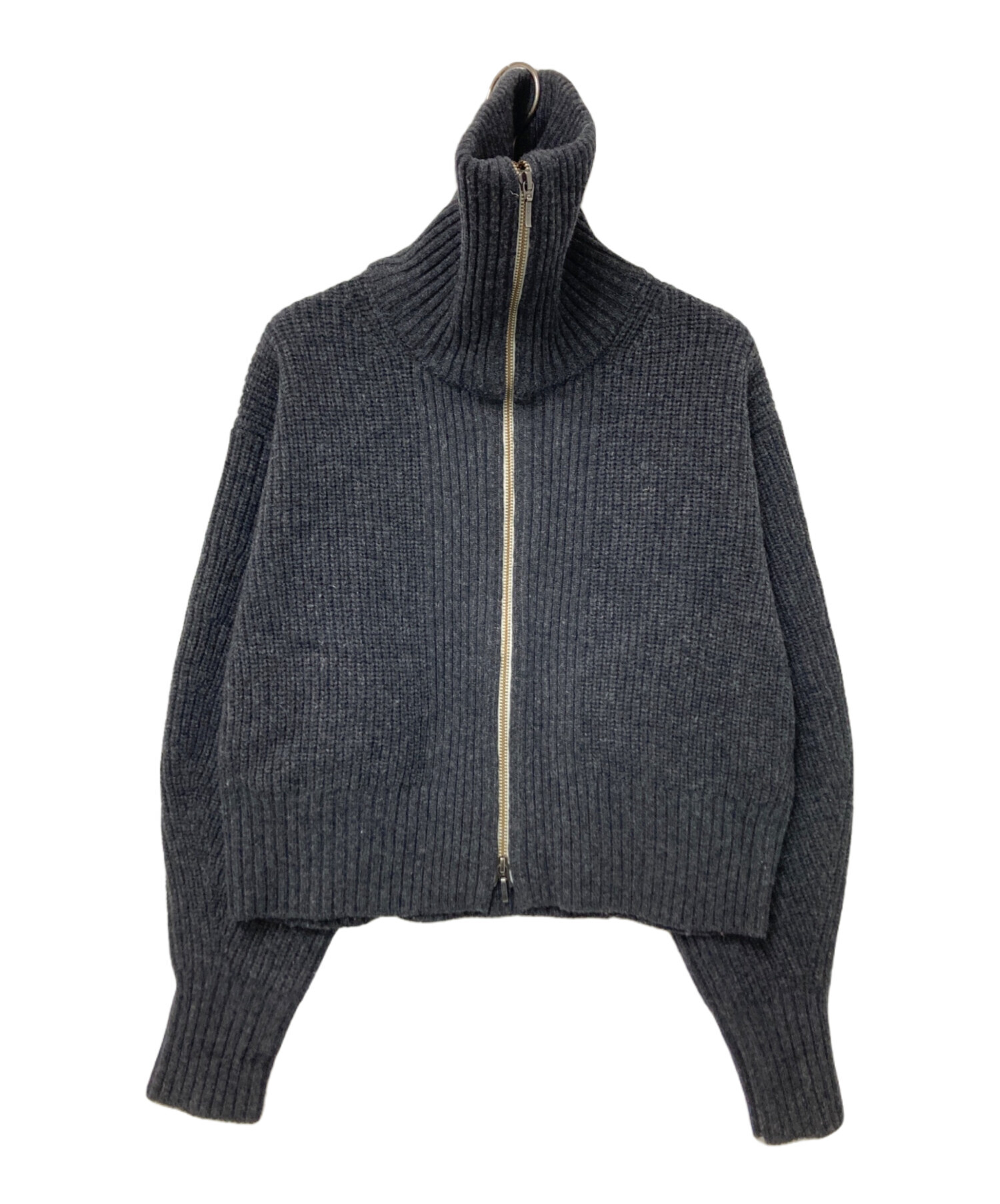 トップス nknit zipper double collar KNIT 中古・古着通販】NKNIT (ンニット) zipper double collar KNIT グレー