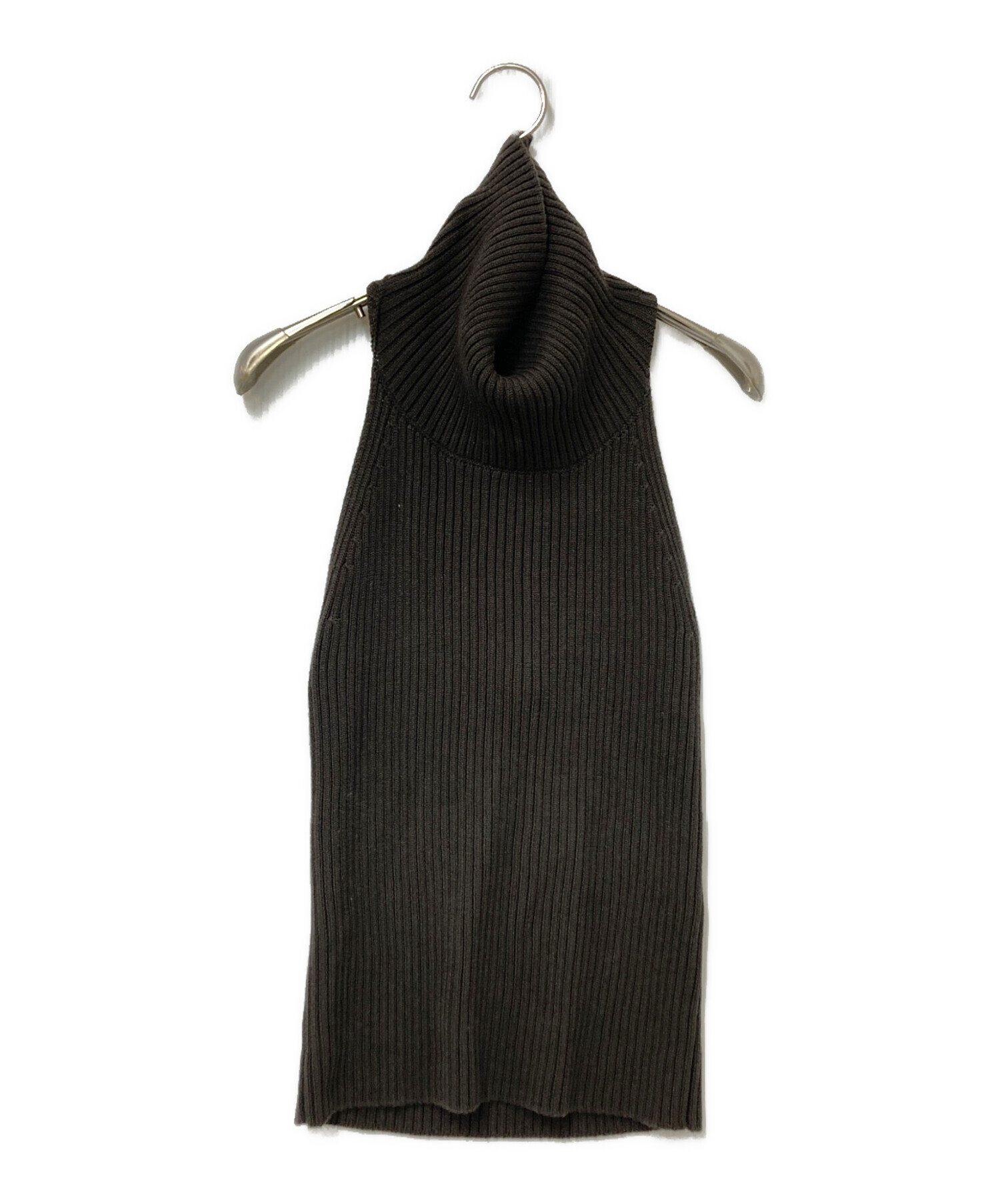 IIROT（イロット） 中古・古着通販】IIROT (イロット) Cotton wool halter neck ブラウン