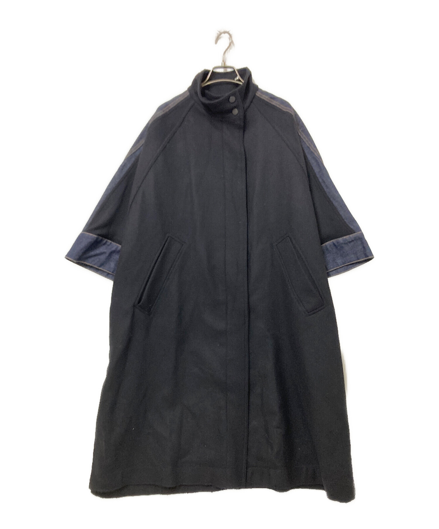 中古・古着通販】ZARA (ザラ) デニムドッキングポンチョコート