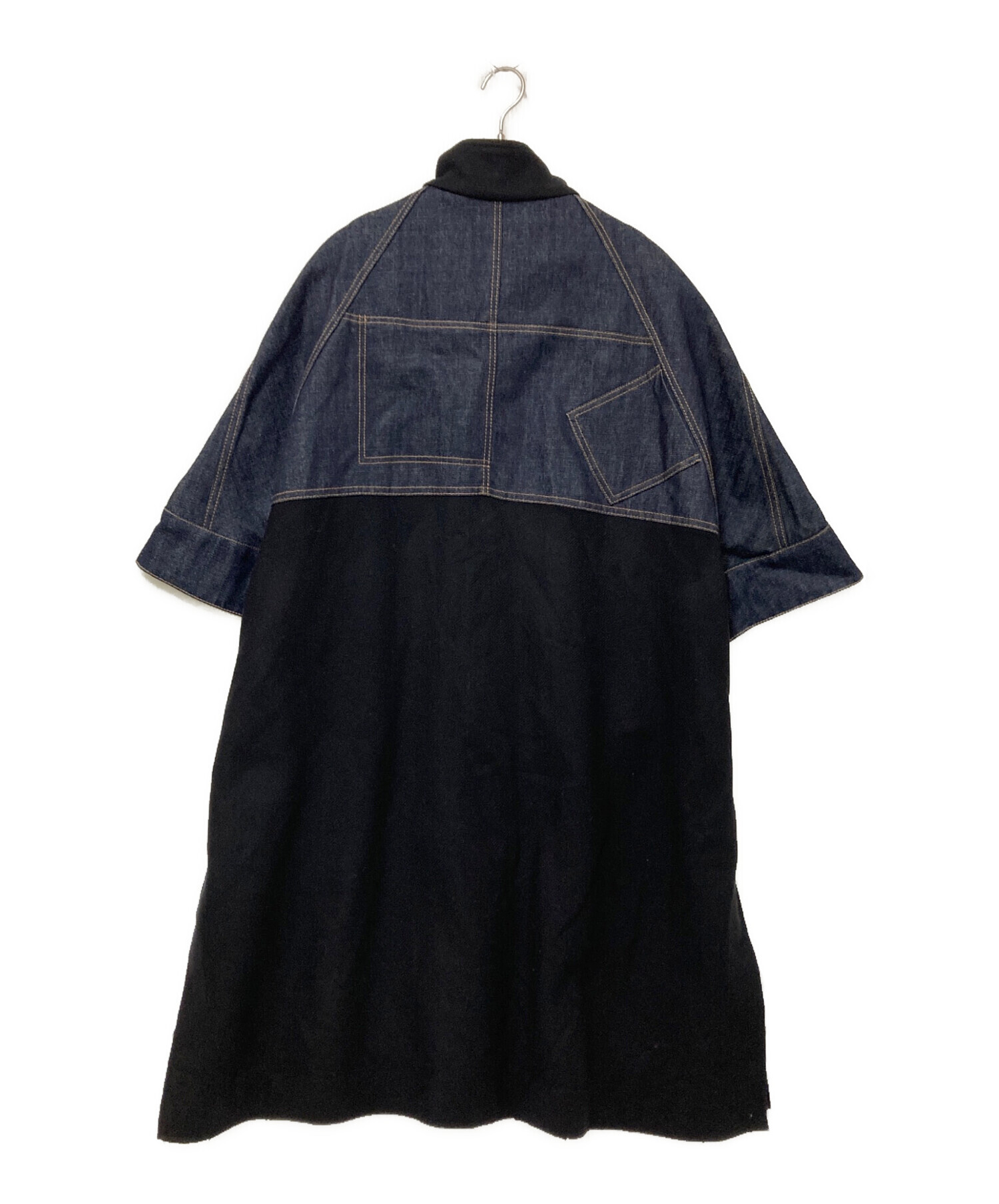 中古・古着通販】ZARA (ザラ) デニムドッキングポンチョコート