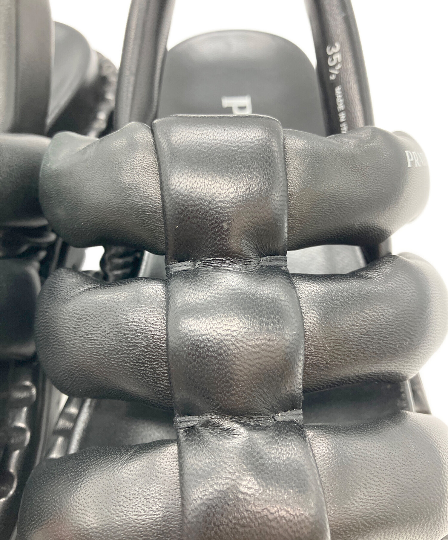 中古・古着通販】PRADA (プラダ) パデッドナッパレザーサンダル 