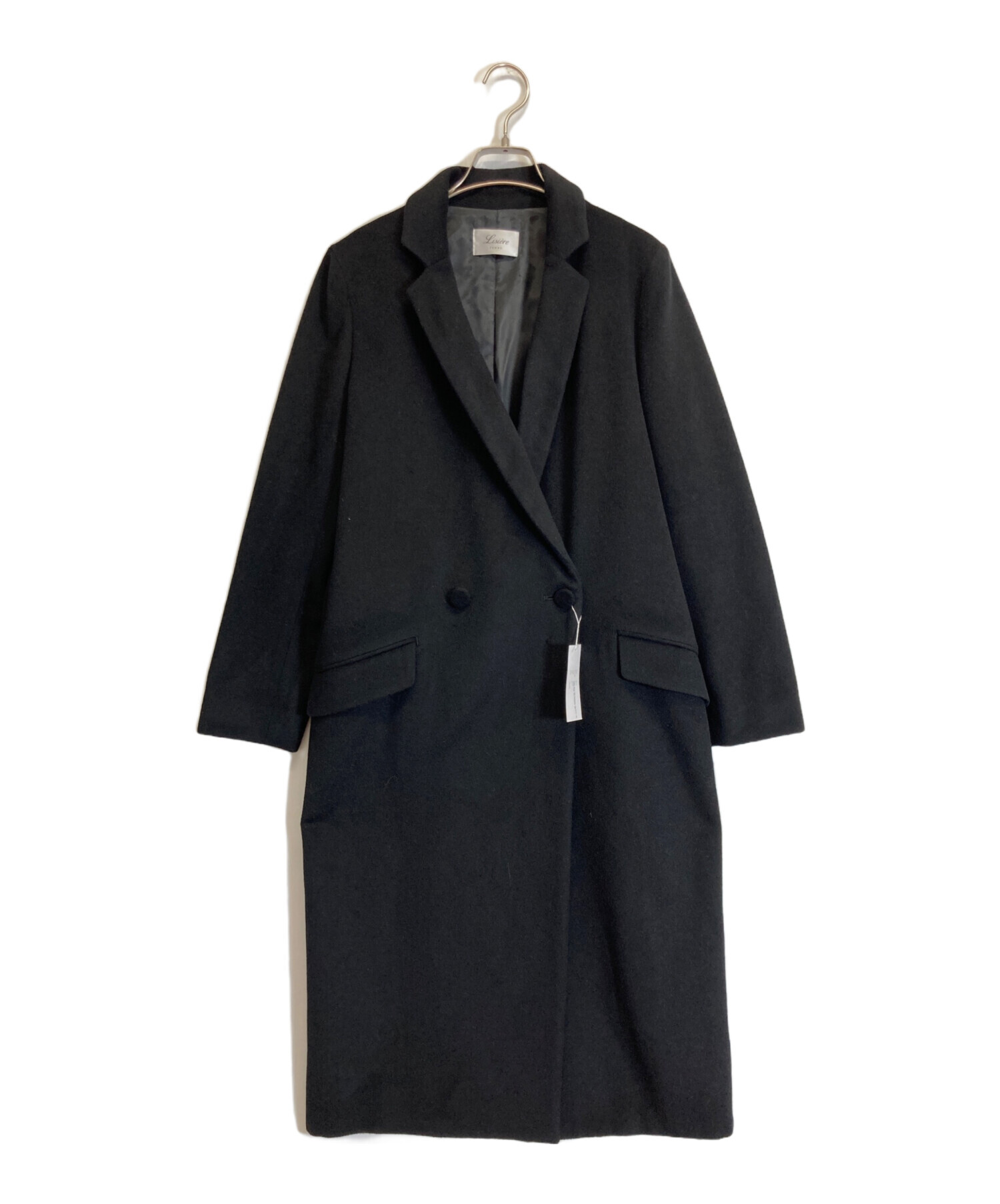 中古・古着通販】Lisiere (リジェール) ウールカシミヤコート ブラック 
