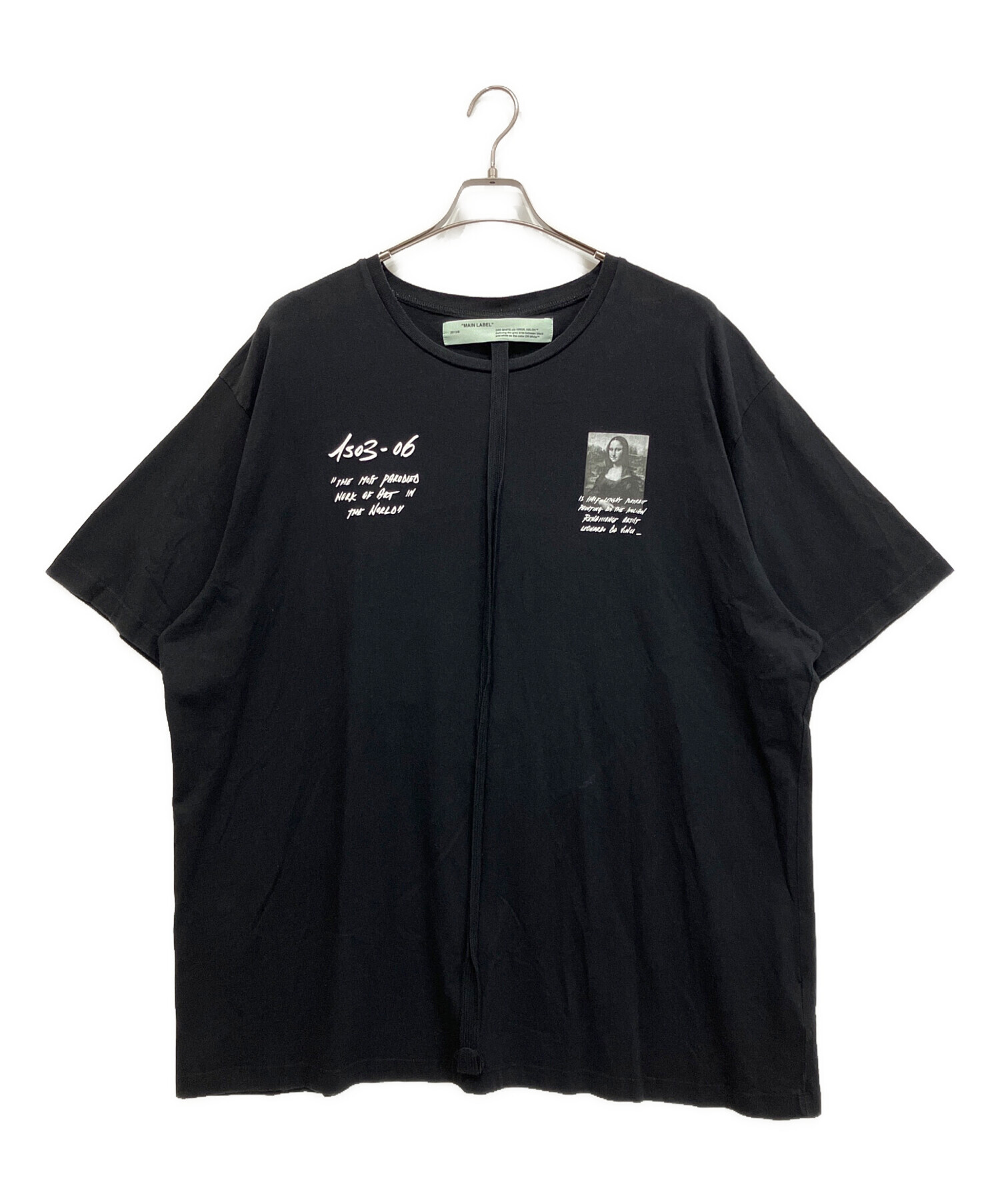 中古・古着通販】OFFWHITE (オフホワイト) プリントTシャツ ブラック 