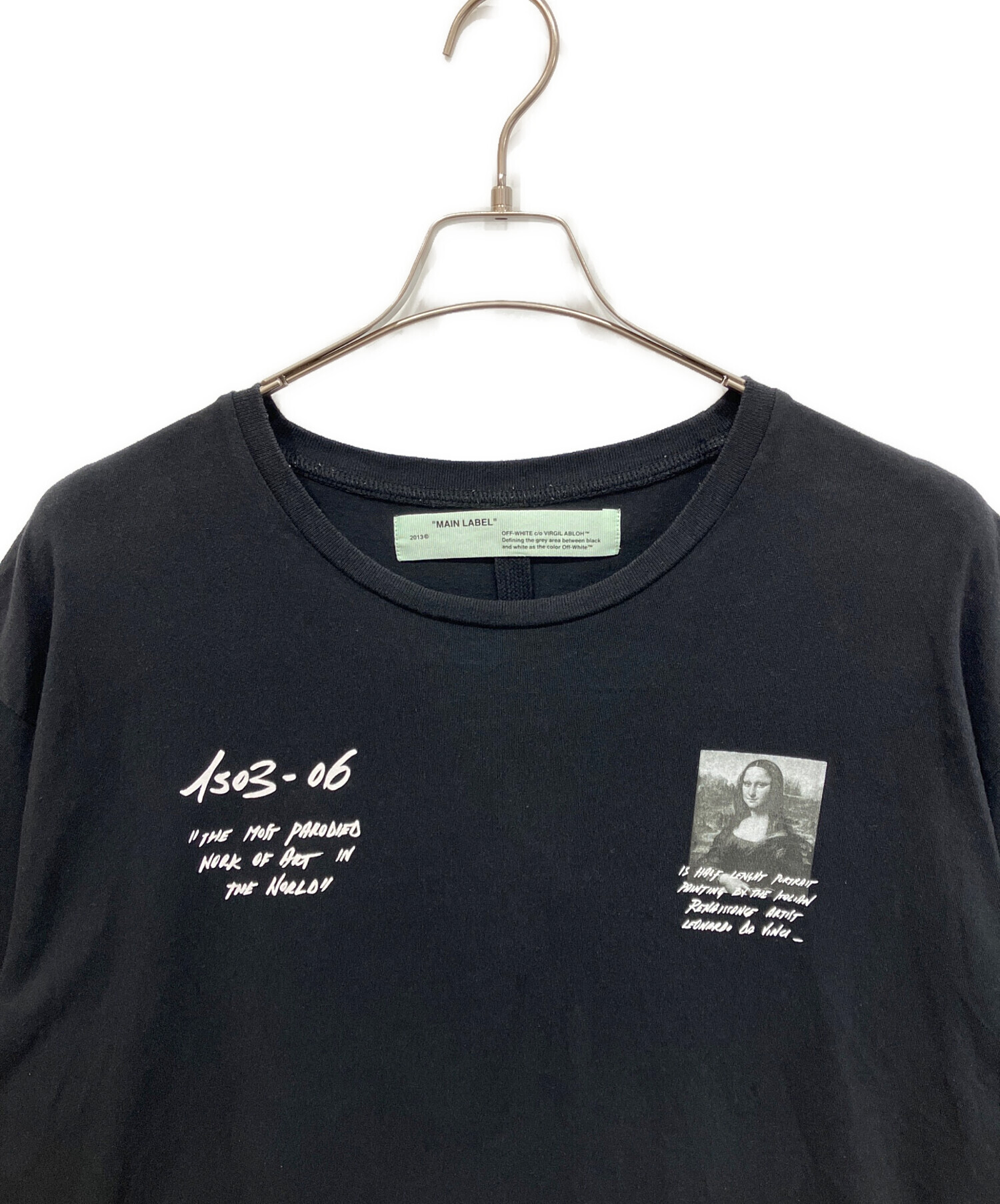 中古・古着通販】OFFWHITE (オフホワイト) プリントTシャツ ブラック 