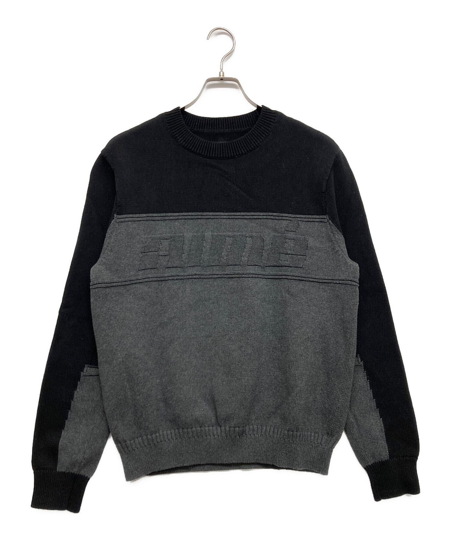 AIMÉ LEON DORE ダークグレー トレーナー M 中古・古着通販】Aime Leon Dore (エメ レオン ドレ) バイカラーニット