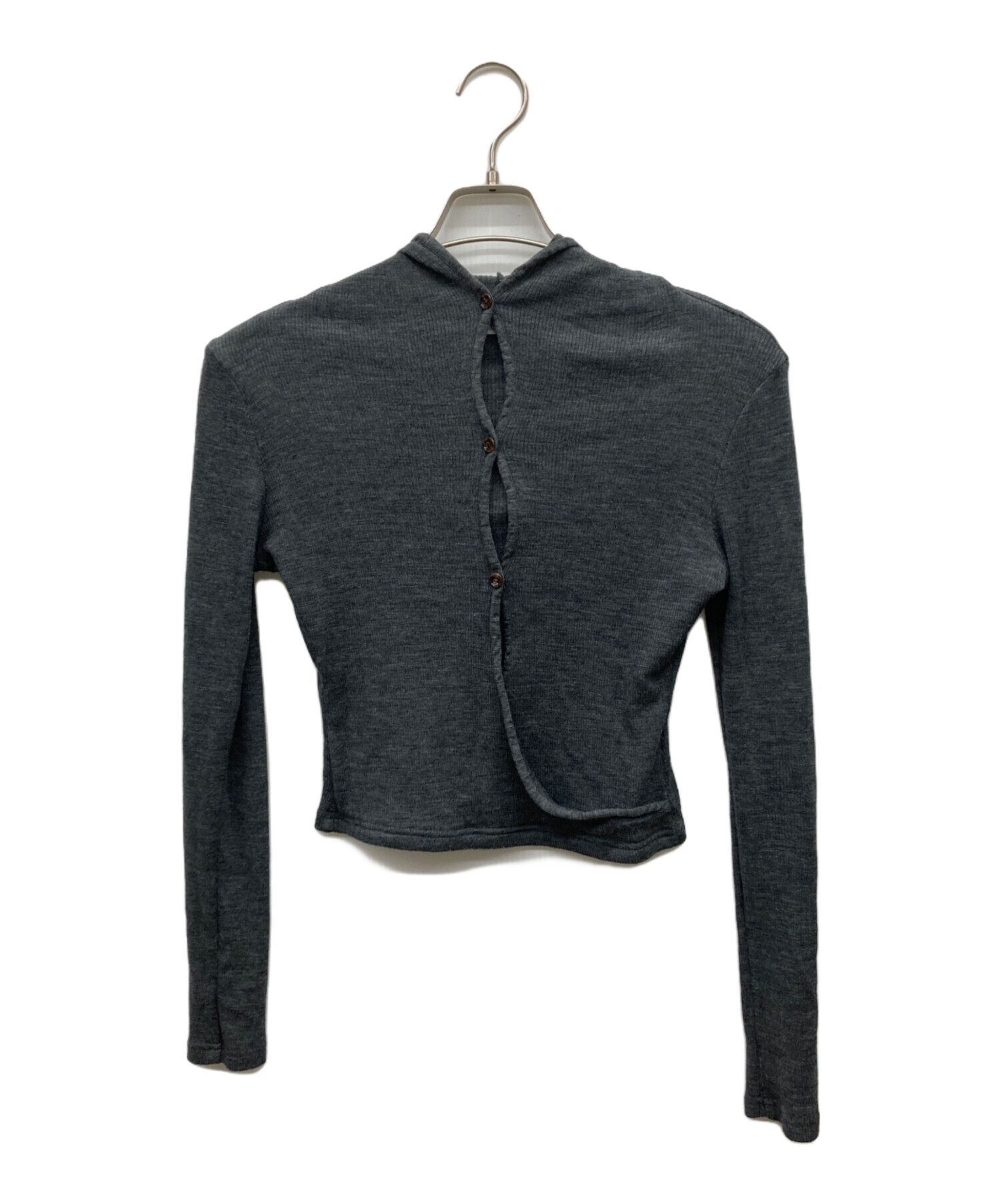 中古・古着通販】zoe (ゾーイ) Hoodie tops グレー サイズ:Free 