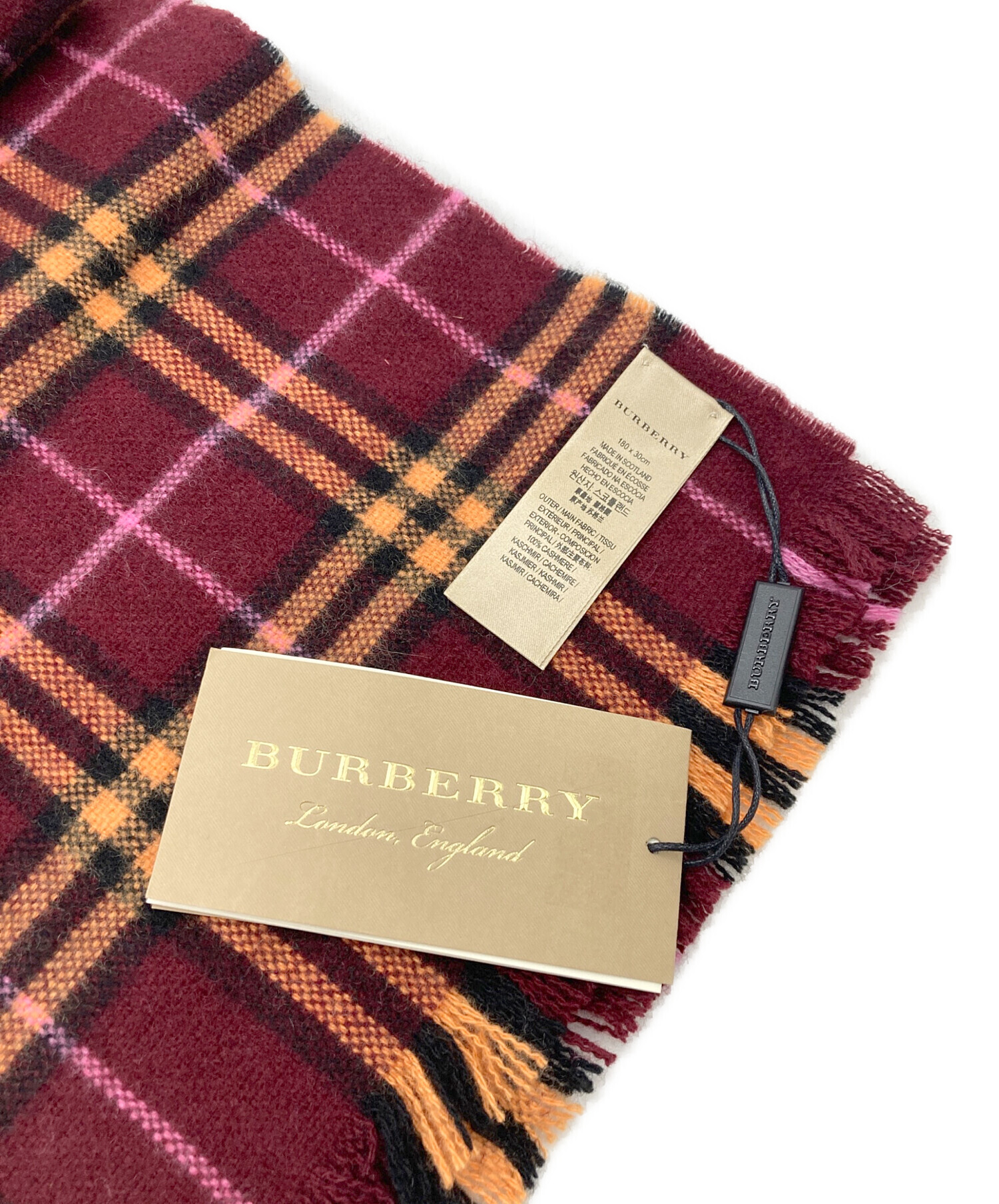 中古・古着通販】BURBERRY (バーバリー) チェックカシミヤマフラー