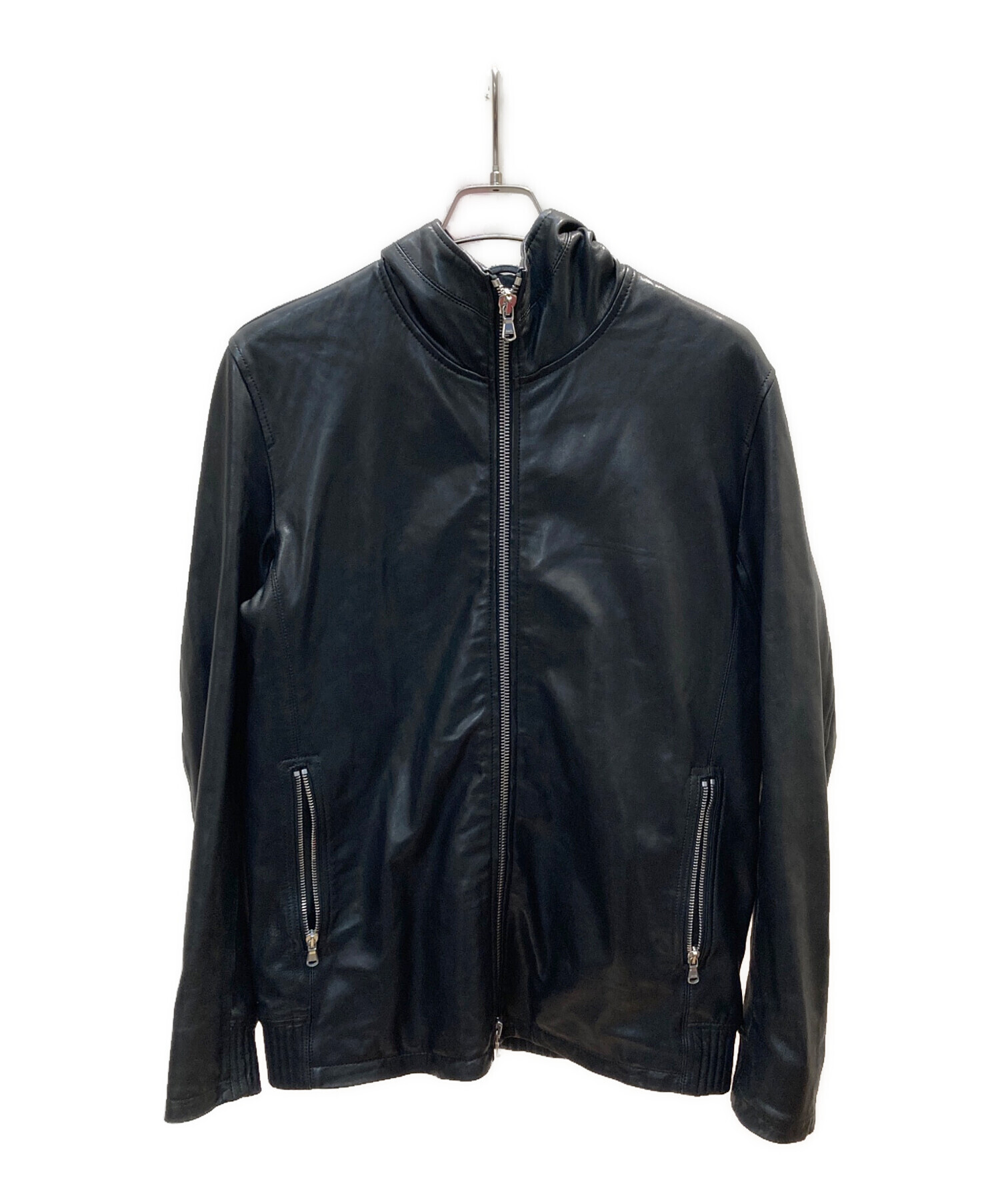 未使用 定価5万 【ESTNATION G-ACTION 】フーデッドジャケット 中古・古着通販】ESTNATION (エストネーション) フーデッド レザー