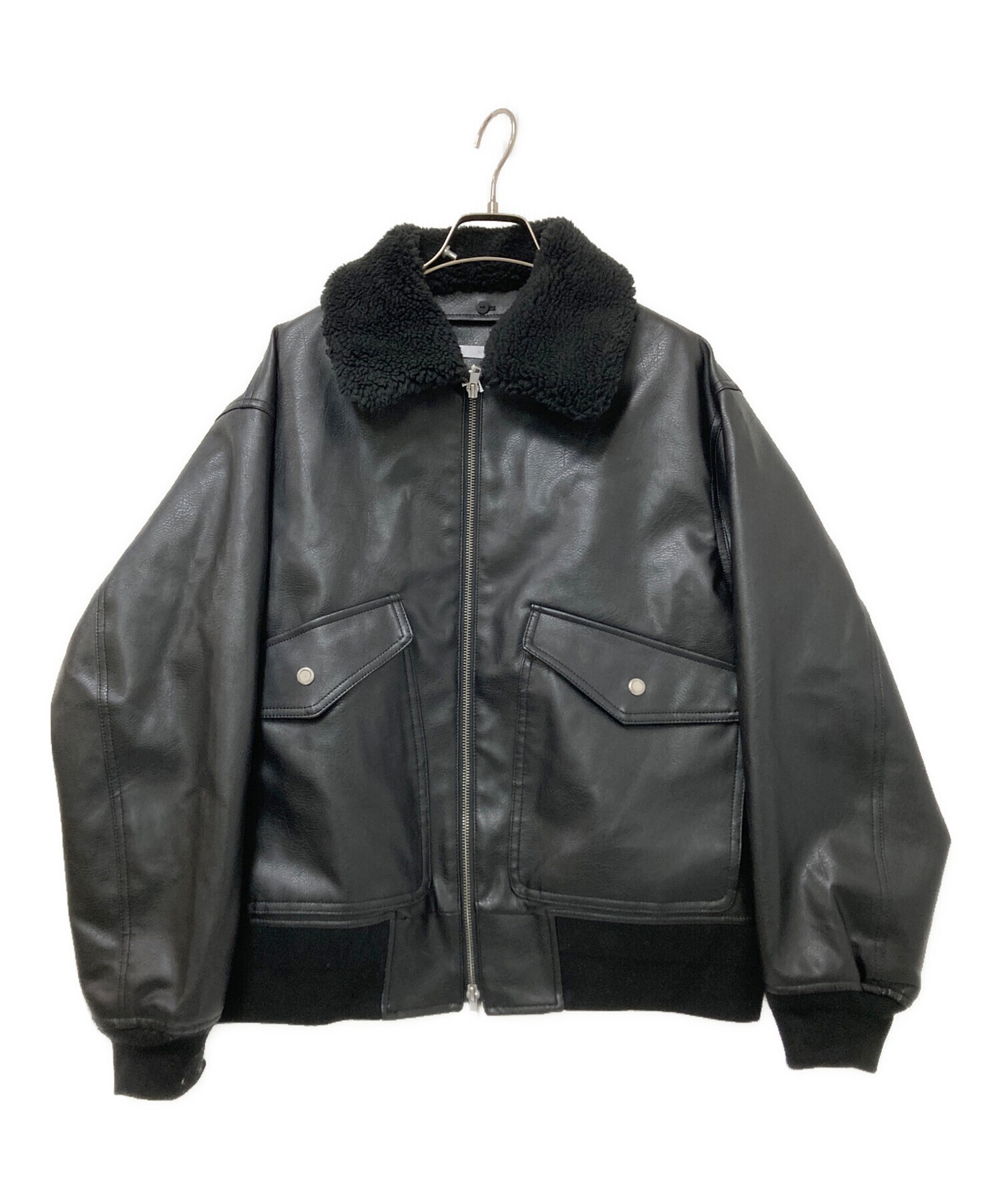 LIDnM リドム ブラック レザーシングルライダースジャケット Lサイズ 