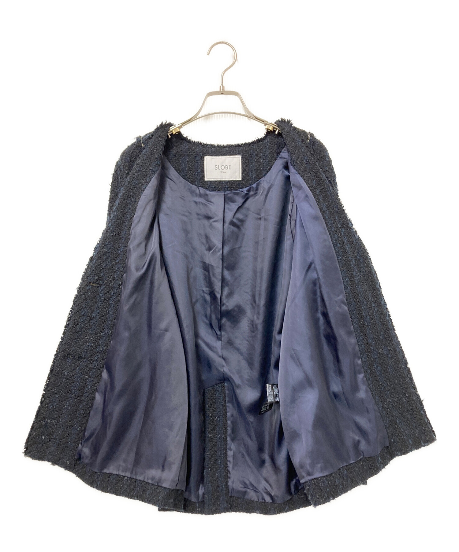 SLOBE IENA ブッチャーツィードジャケット　ネイビー　フリー SLOBE IENA ブッチャーツィードジャケット ネイビー フリー SLOBE IENA