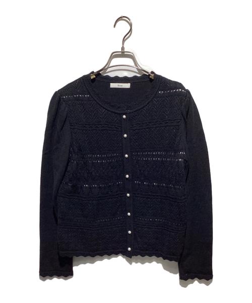 中古・古着通販】Rene (ルネ) パールボタンカーディガン ブラック