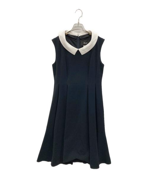 【人気】Rene ウールシルク ノースリーブワンピース ネイビー　34 中古・古着通販】Rene (ルネ) Grace Lily ワンピース ネイビー サイズ