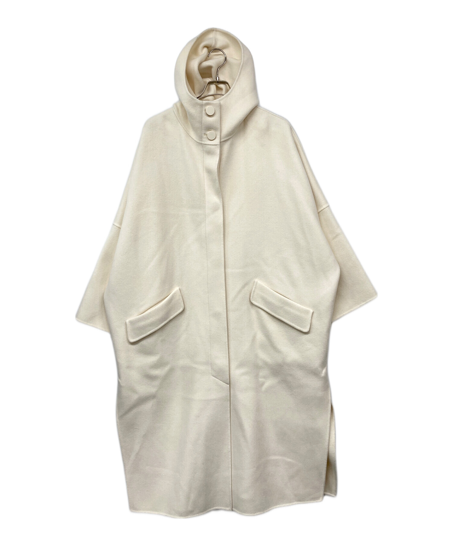AMICA アミカ　ウールコート　ホワイト 中古・古着通販】AMICA (アミカ) HOODED COAT / フーデッドコート