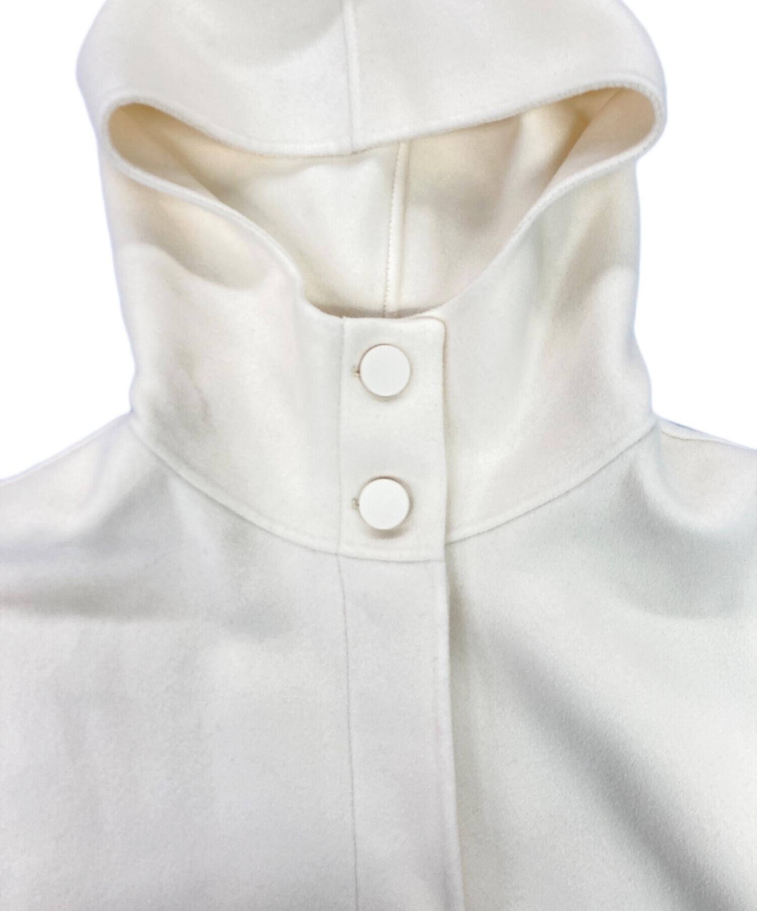 AMICA アミカ　ウールコート　ホワイト 中古・古着通販】AMICA (アミカ) HOODED COAT / フーデッドコート