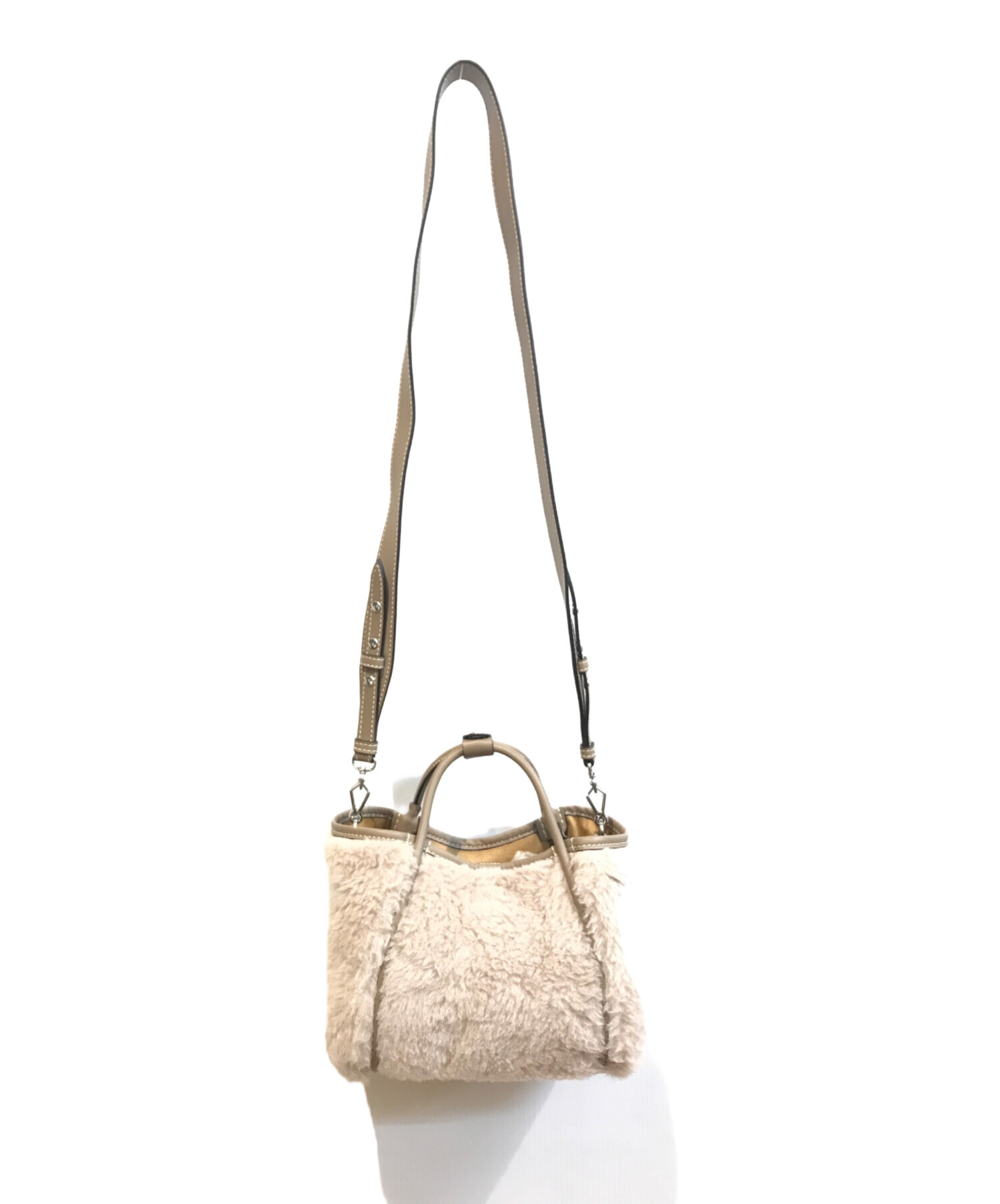 中古・古着通販】MaxMara (マックスマーラ) 2WAYバッグ ベージュ 