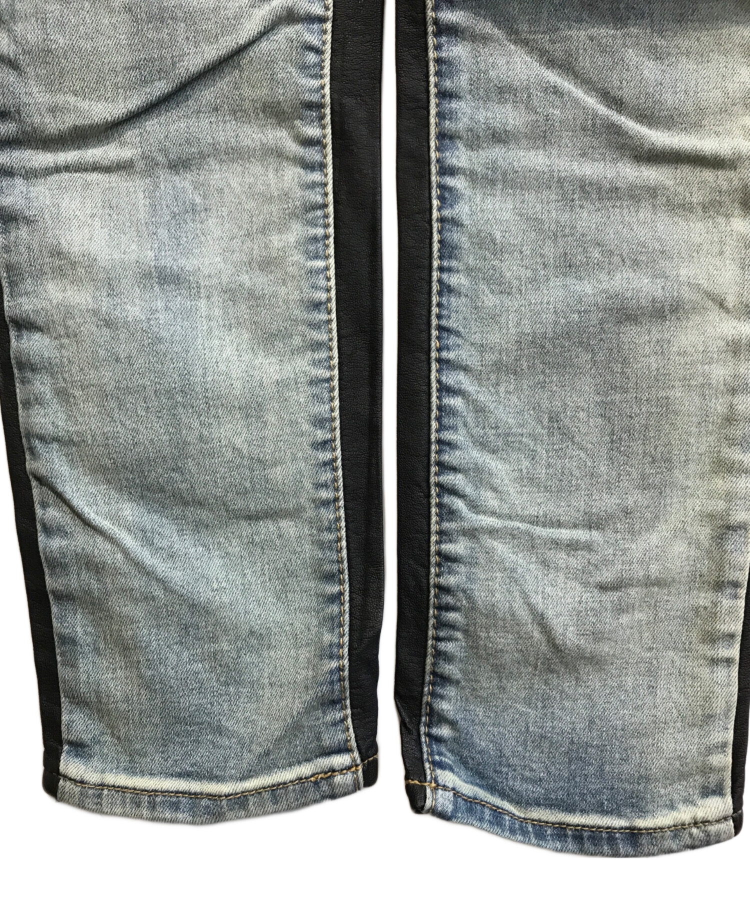 Mal. rerere 未着用デニム14300円で購入 中古・古着通販】MNML (ミニマル) X158 STRETCH DENIM ブルー×ブラック