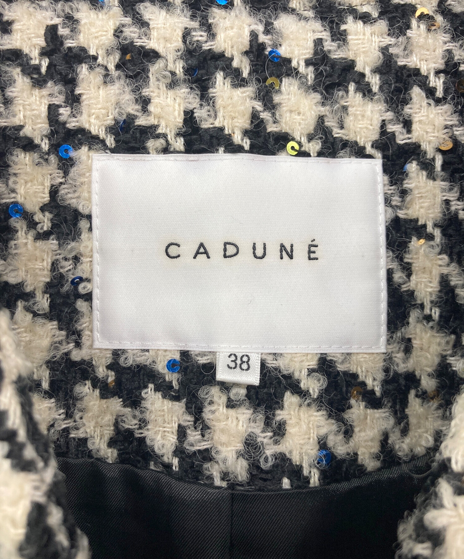 中古・古着通販】CADUNE (カデュネ) ツイードスパンコールジャケット