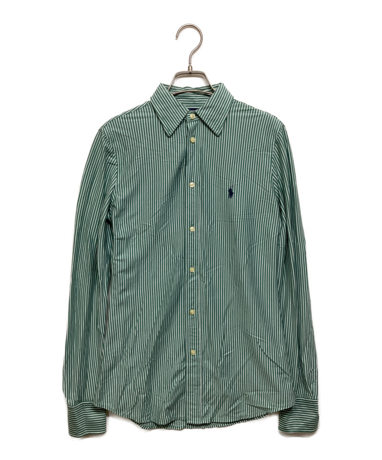Polo Ralph Lauren 緑色ストライプ長袖シャツ 中古・古着通販】POLO RALPH LAUREN (ポロ・ラルフローレン