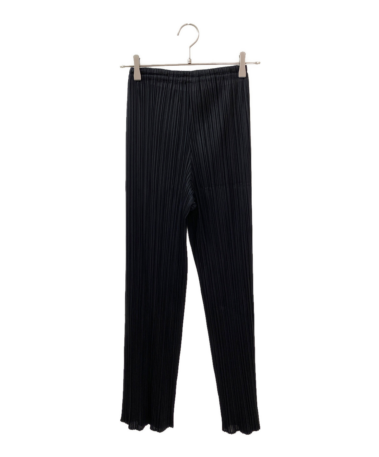 pleats please プリーツプリーズ ストレートパンツ　黒　サイズ2 中古・古着通販】PLEATS PLEASE (プリーツプリーズ) プリーツパンツ