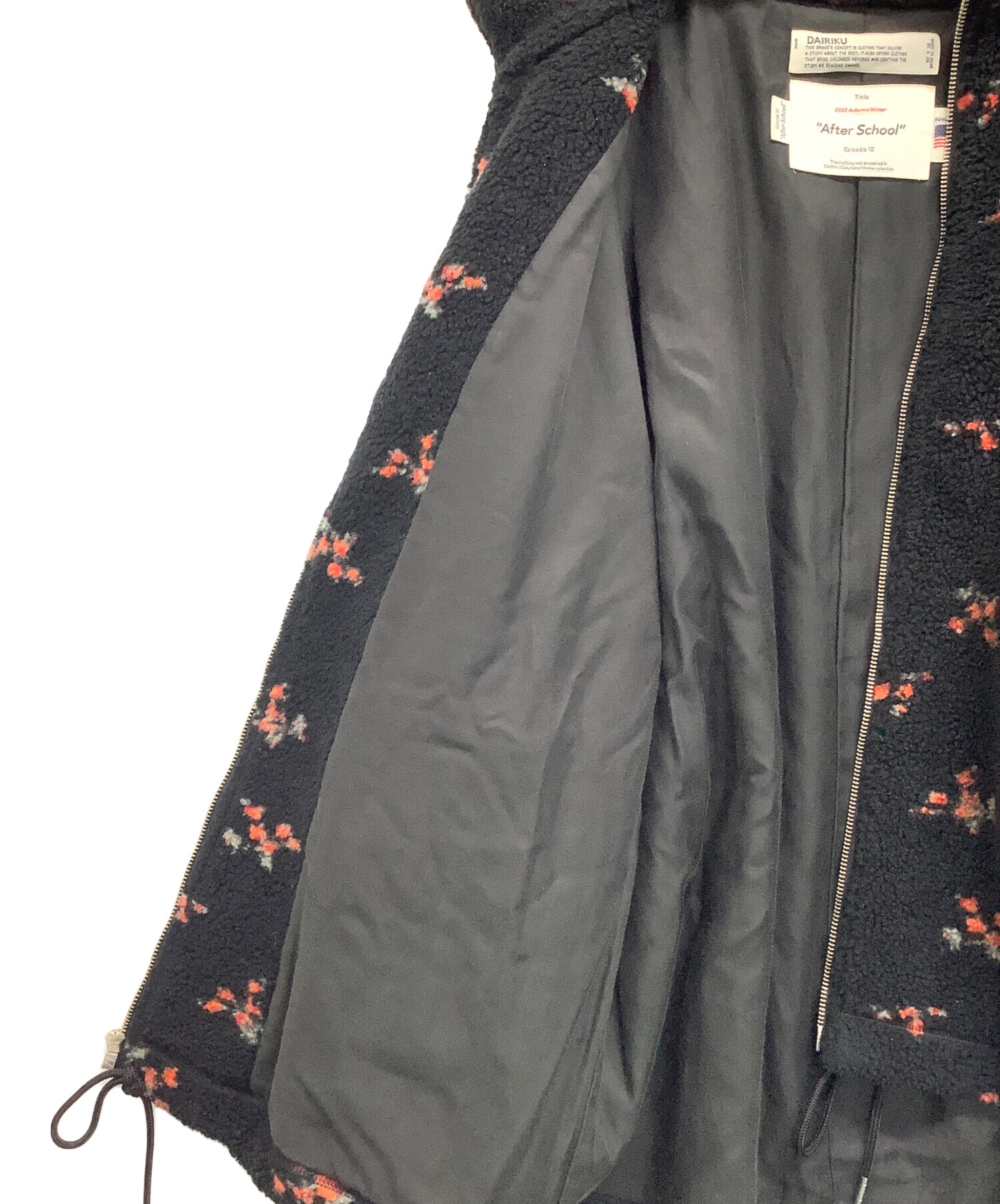 中古・古着通販】DAIRIKU (ダイリク) Flower Fleece Zipup Boulson 