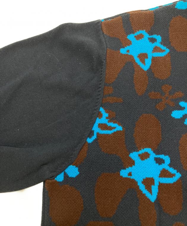 中古・古着通販】TTT MSW (ティー) Flower camo knit polo ネイビー