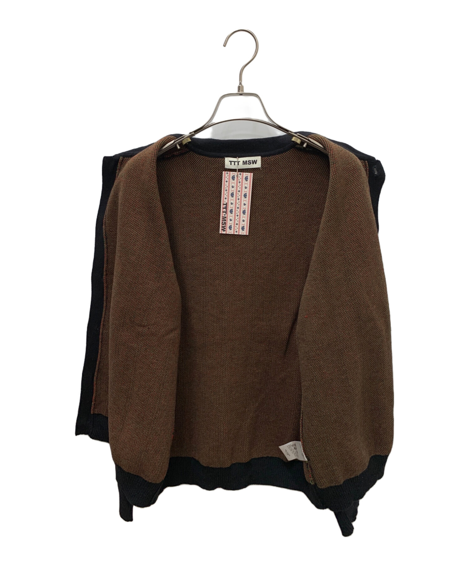 中古・古着通販】TTT MSW (ティー) Flower Jacquard Knit Cardigan