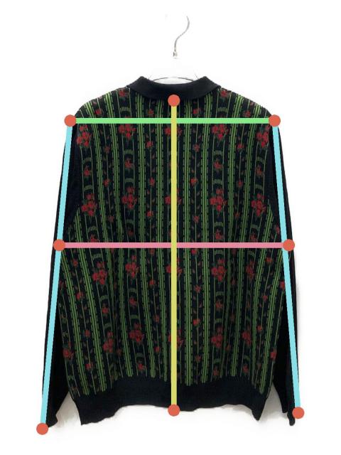 中古・古着通販】TTT MSW (ティー) Flower Jacquard Knit Cardigan
