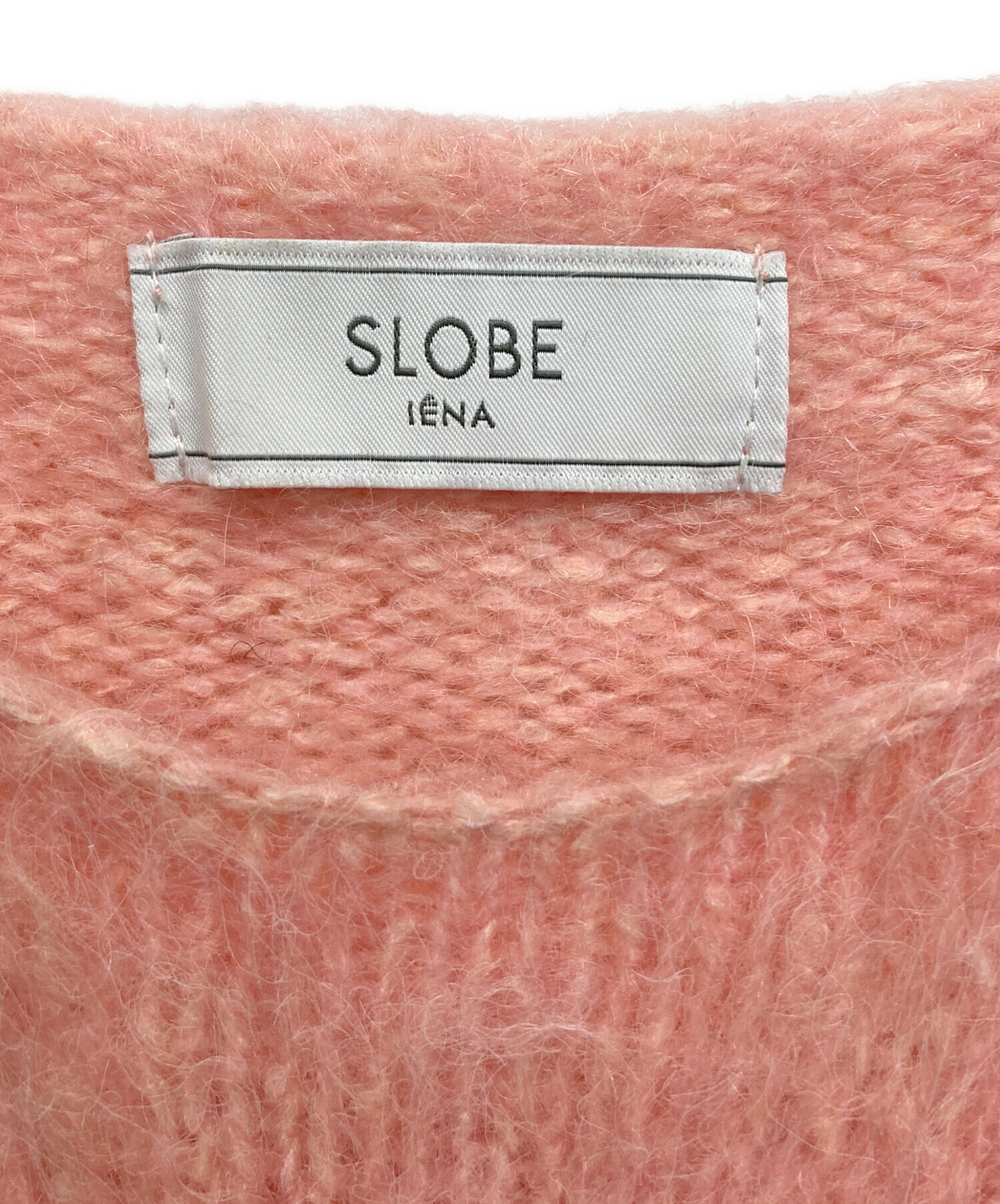 【美品】 SLOBE IENA モヘアシャギーニットプルオーバー ピンク SLOBE IENA（スローブイエナ）の「モヘヤシャギーニットプルオーバー