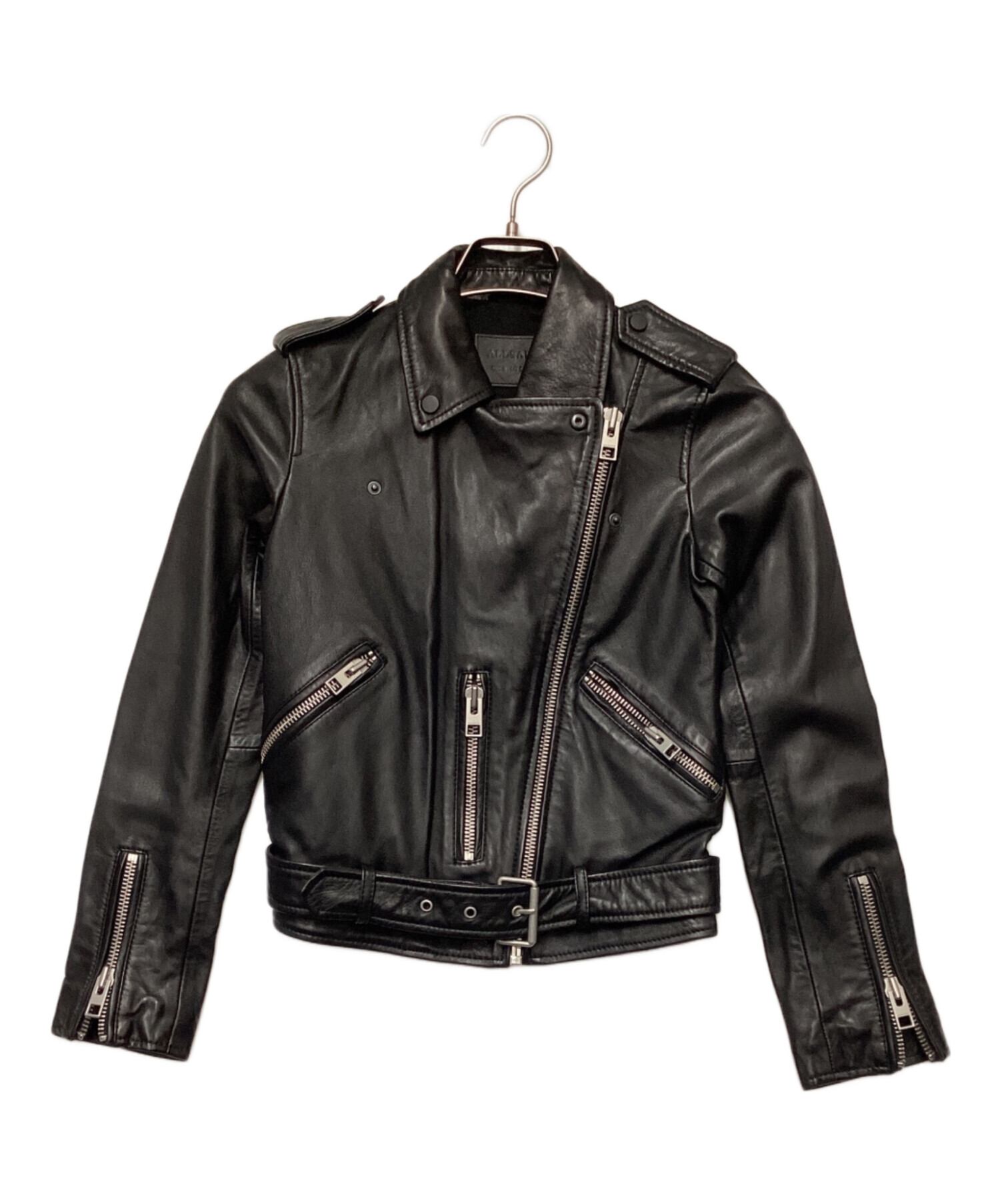 ALL SAINTS ダブルライダースジャケット 中古・古着通販】ALL SAINTS (オールセインツ) レザーダブルライダース