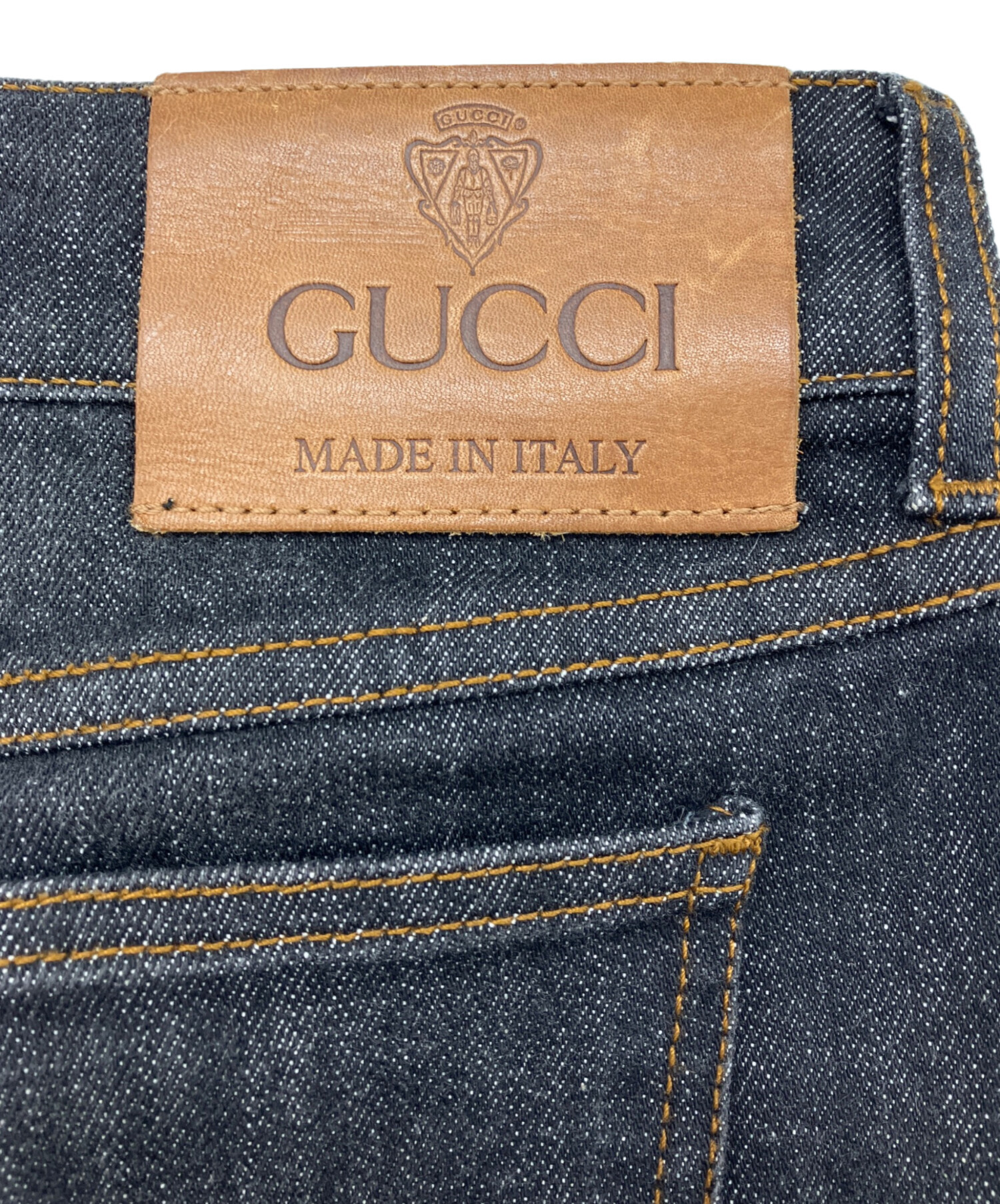 中古・古着通販】GUCCI (グッチ) デニムスカート ブラック サイズ:40