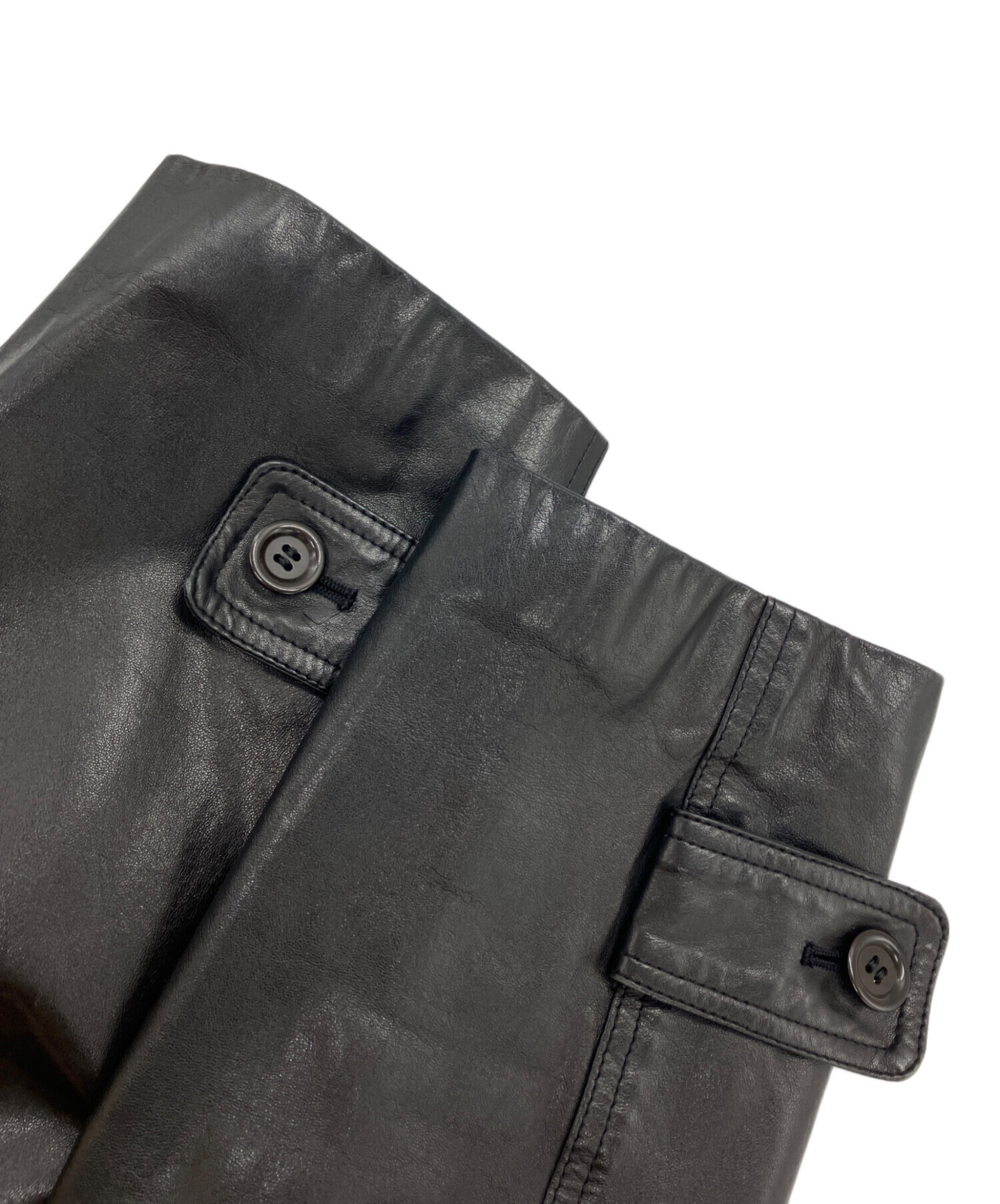 中古・古着通販】D'URBAN (ダーバン) レザー トレンチコート ブラック