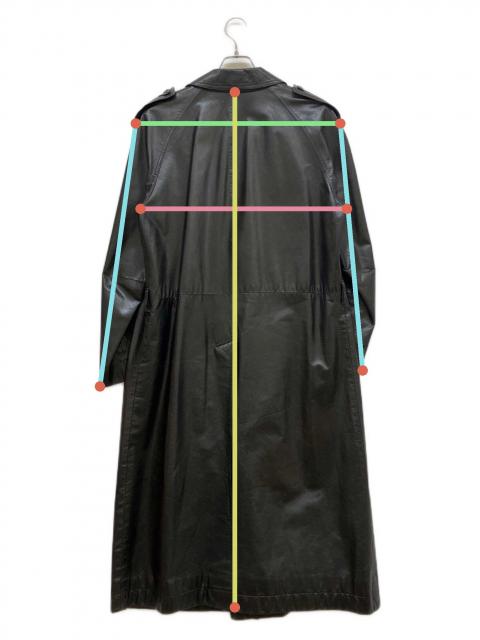 中古・古着通販】D'URBAN (ダーバン) レザー トレンチコート ブラック